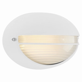 Clifton Oval LED Bulkhead WhiteOutdoor wall sconces with motion sensor