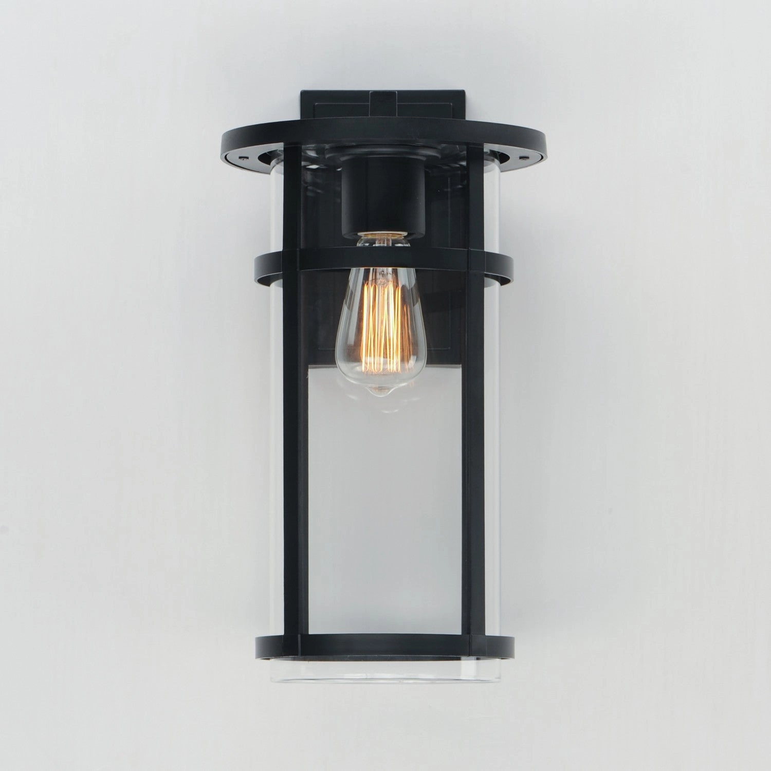 Clyde Vivex One Light Outdoor Wall Sconce Black