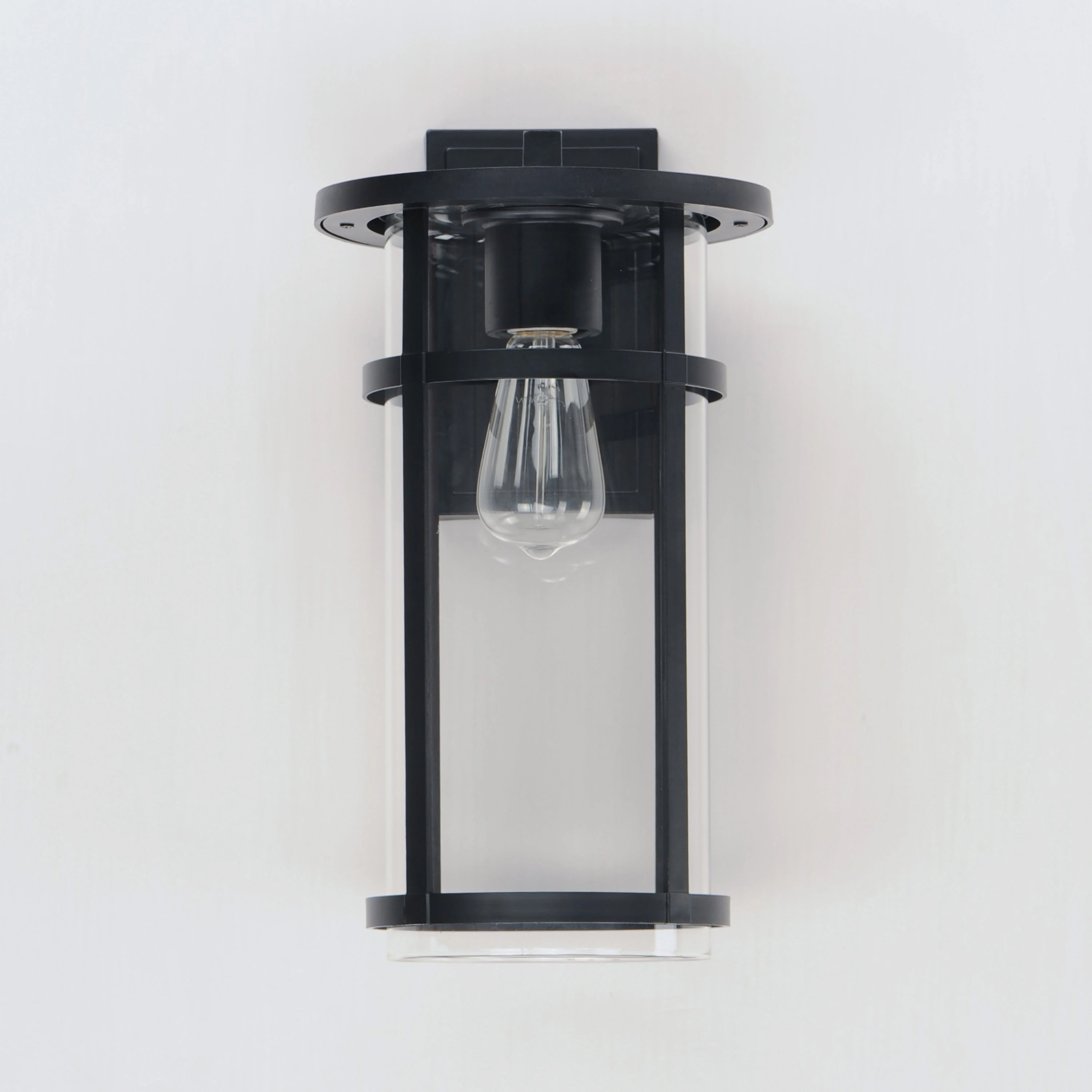 Clyde Vivex One Light Outdoor Wall Sconce Black