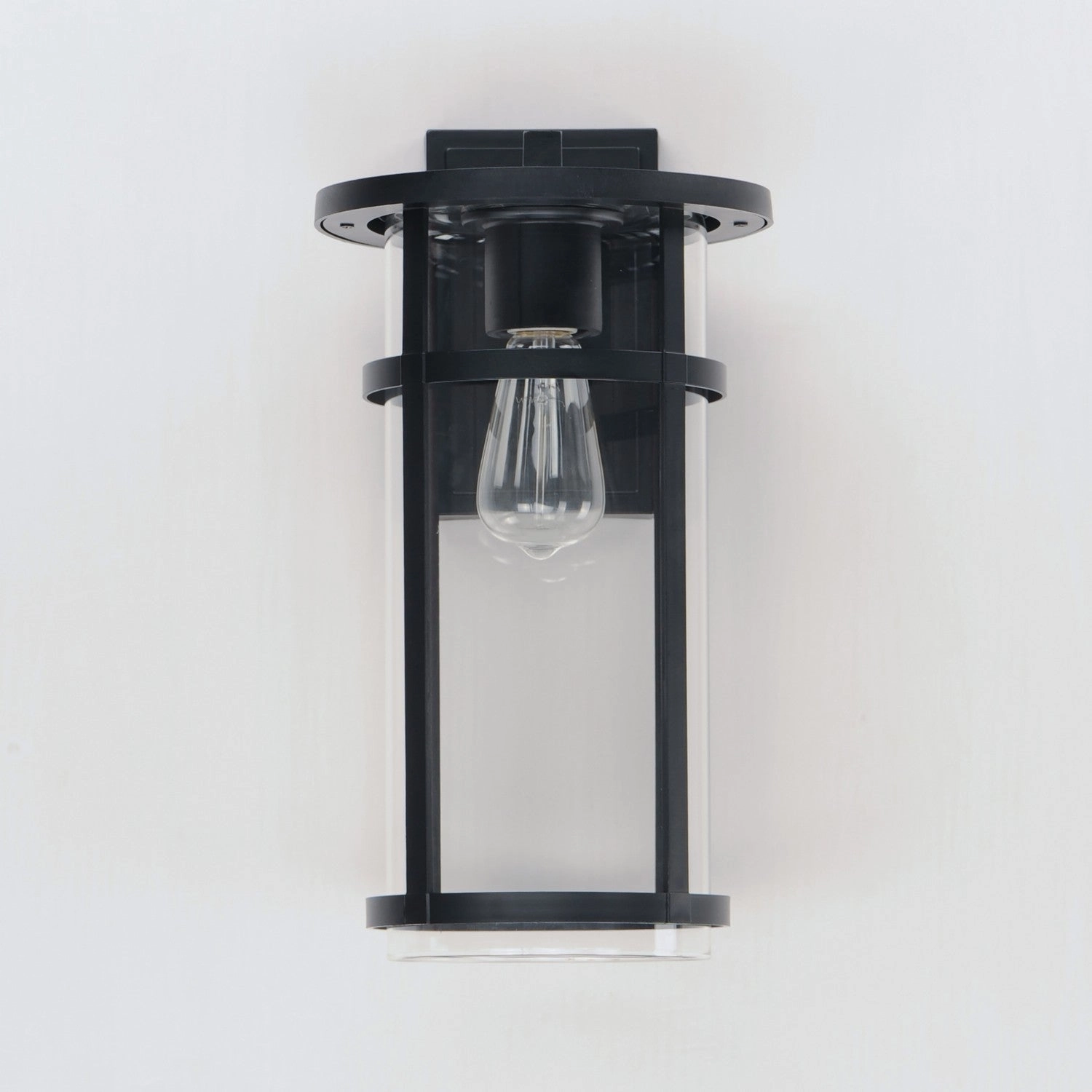 Clyde Vivex One Light Outdoor Wall Sconce Black