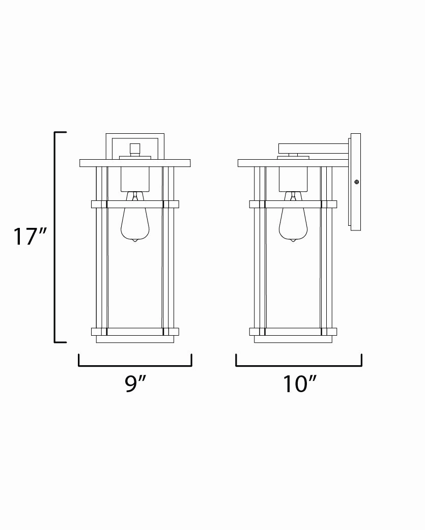 Clyde Vivex One Light Outdoor Wall Sconce Black