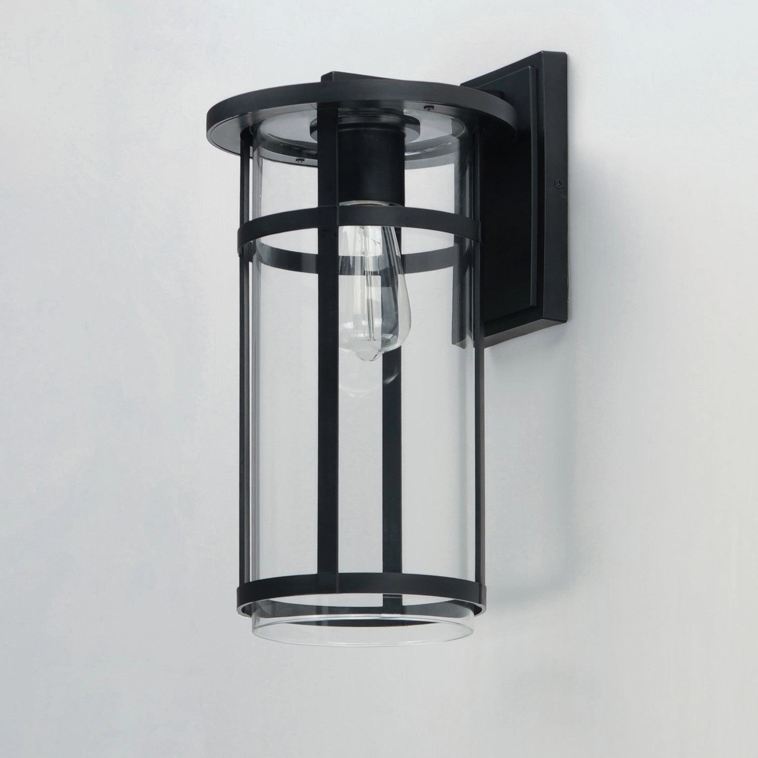 Clyde Vivex One Light Outdoor Wall Sconce Black
