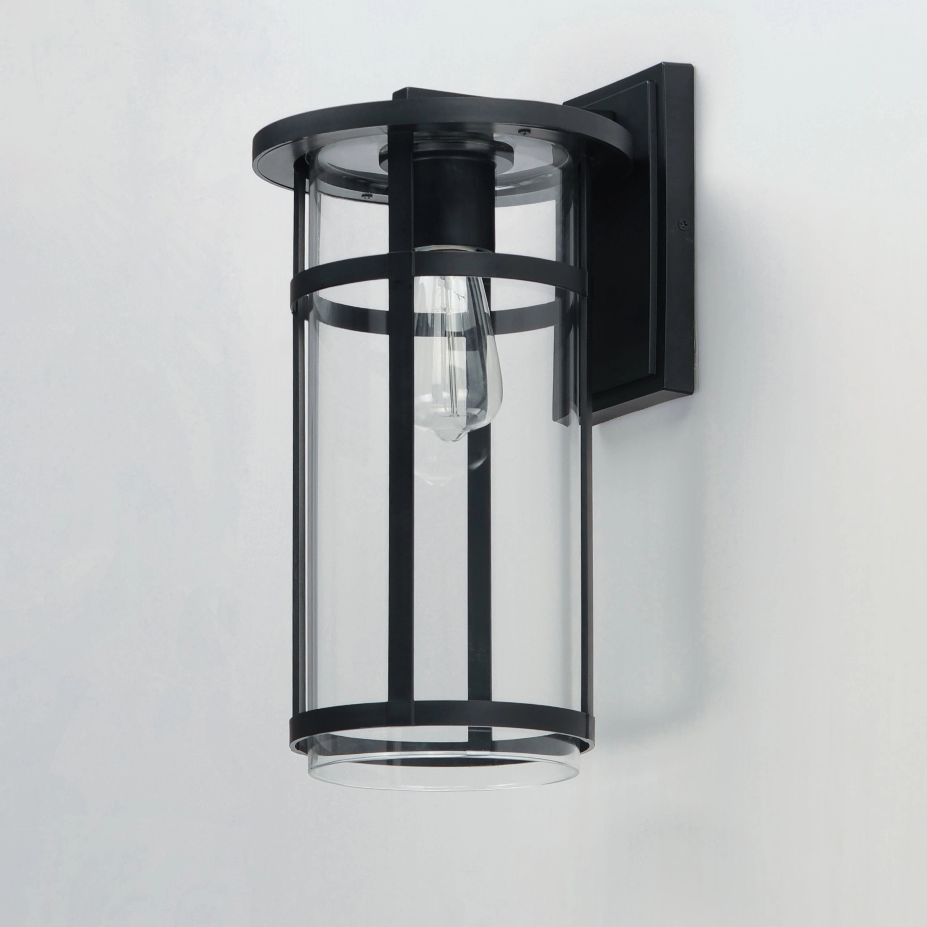 Clyde Vivex One Light Outdoor Wall Sconce Black