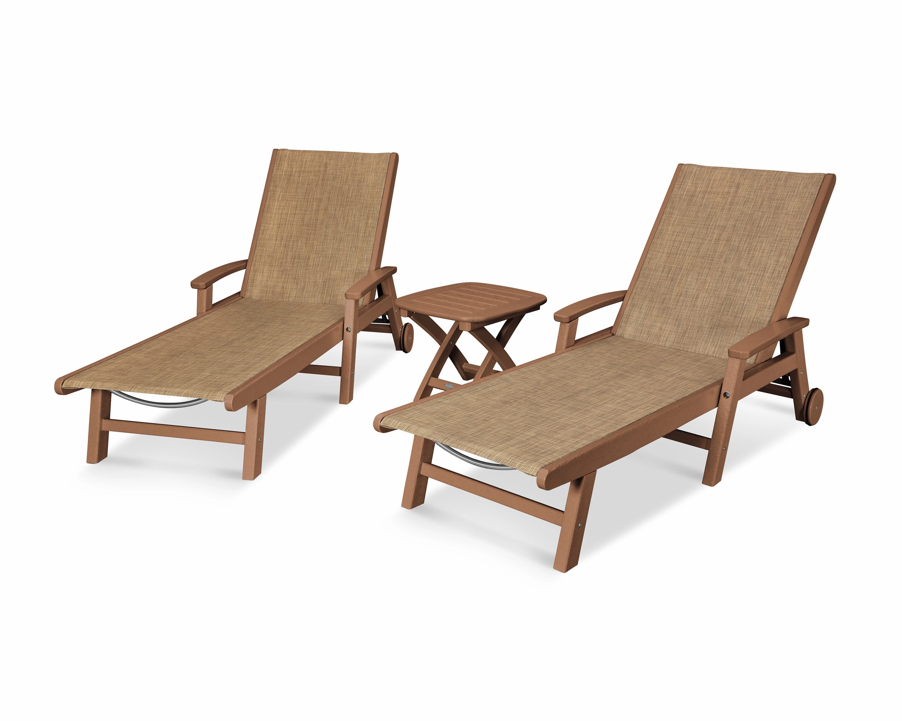 Coastal 3-Piece Wheeled Chaise Set