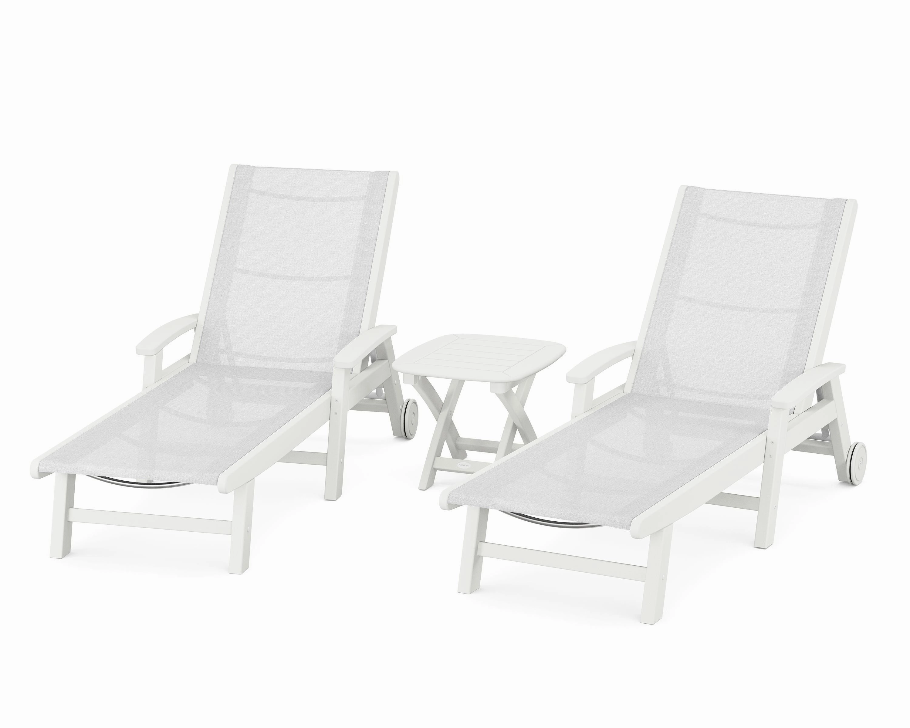 Coastal 3-Piece Wheeled Chaise Set