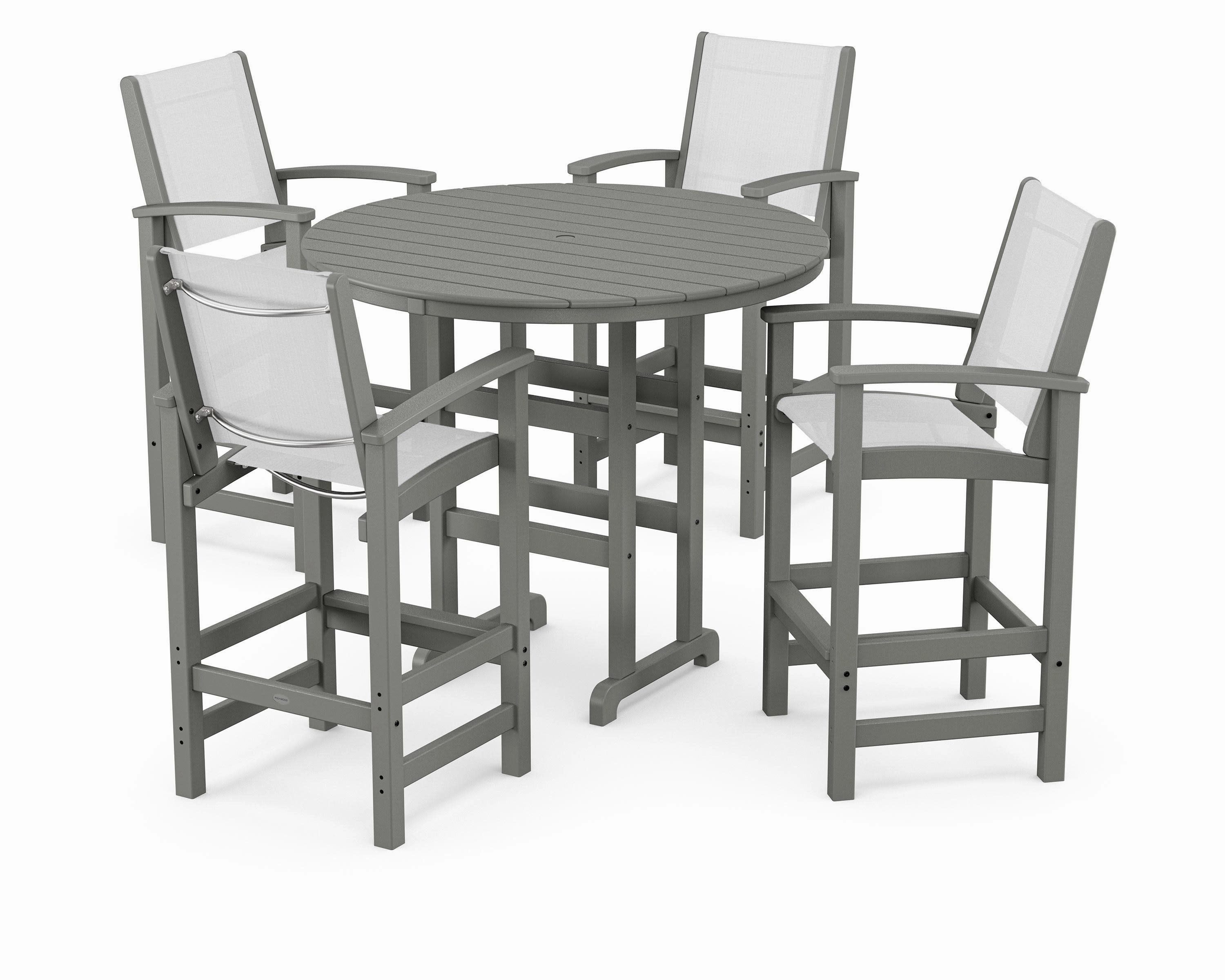 Coastal 5-Piece Nautical Trestle Bar Set