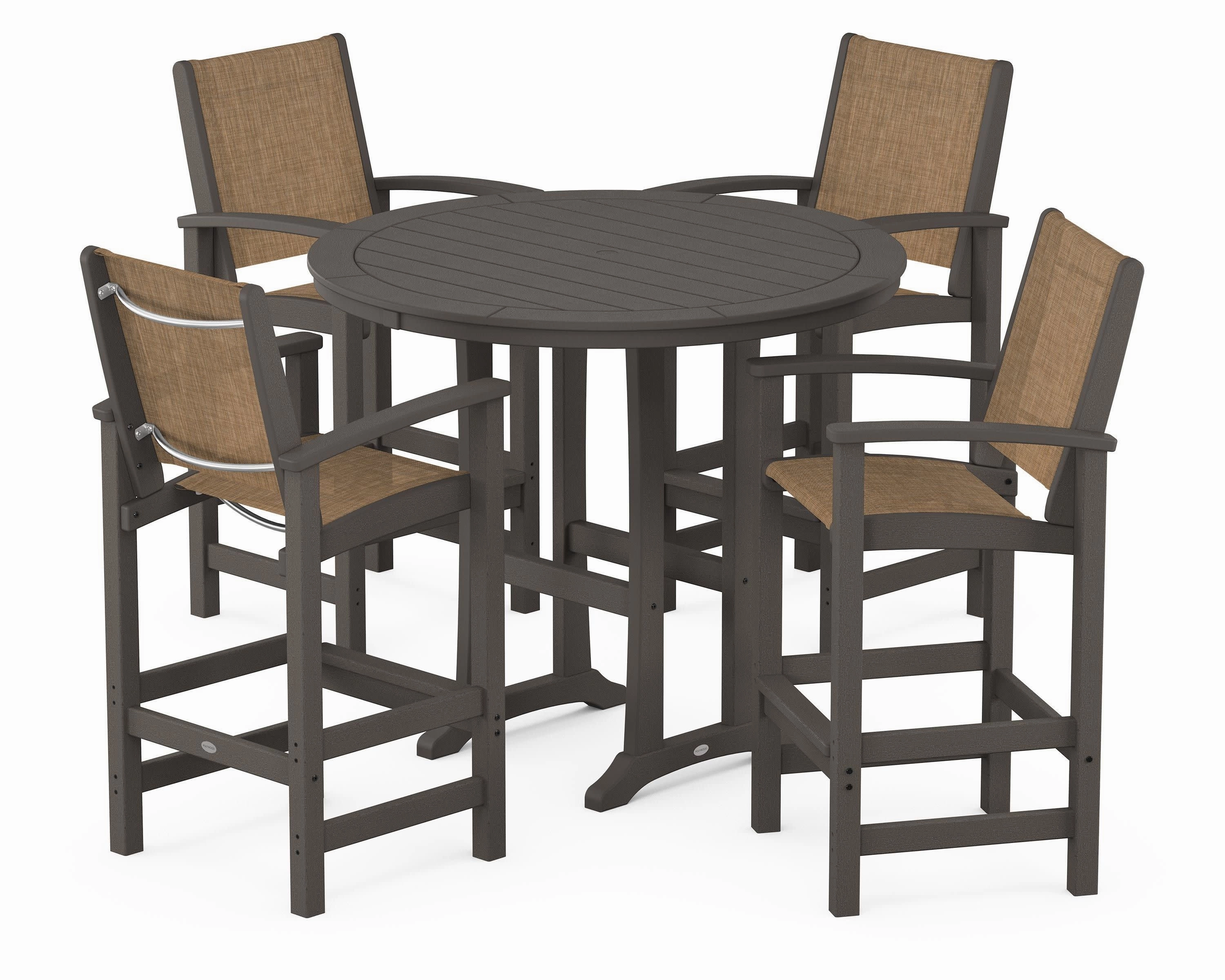 Coastal 5-Piece Nautical Trestle Bar Set