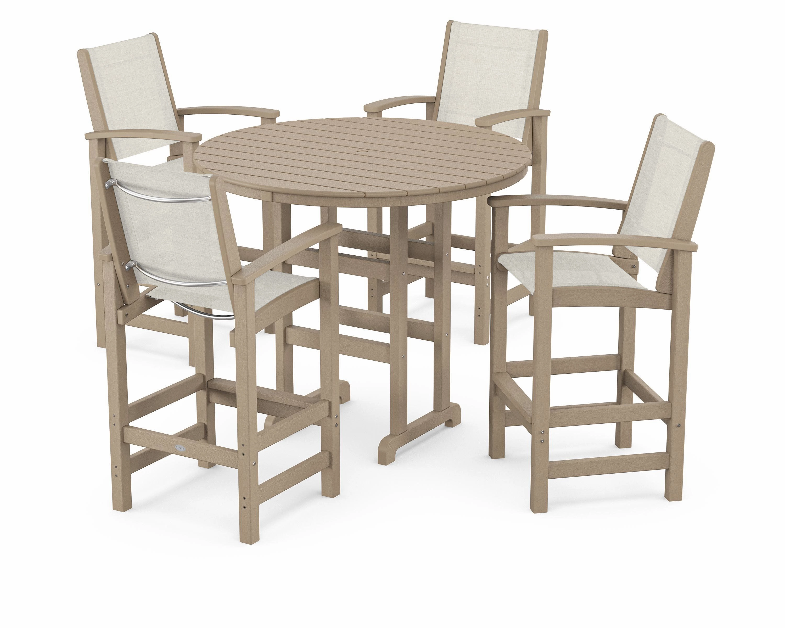 Coastal 5-Piece Nautical Trestle Bar Set