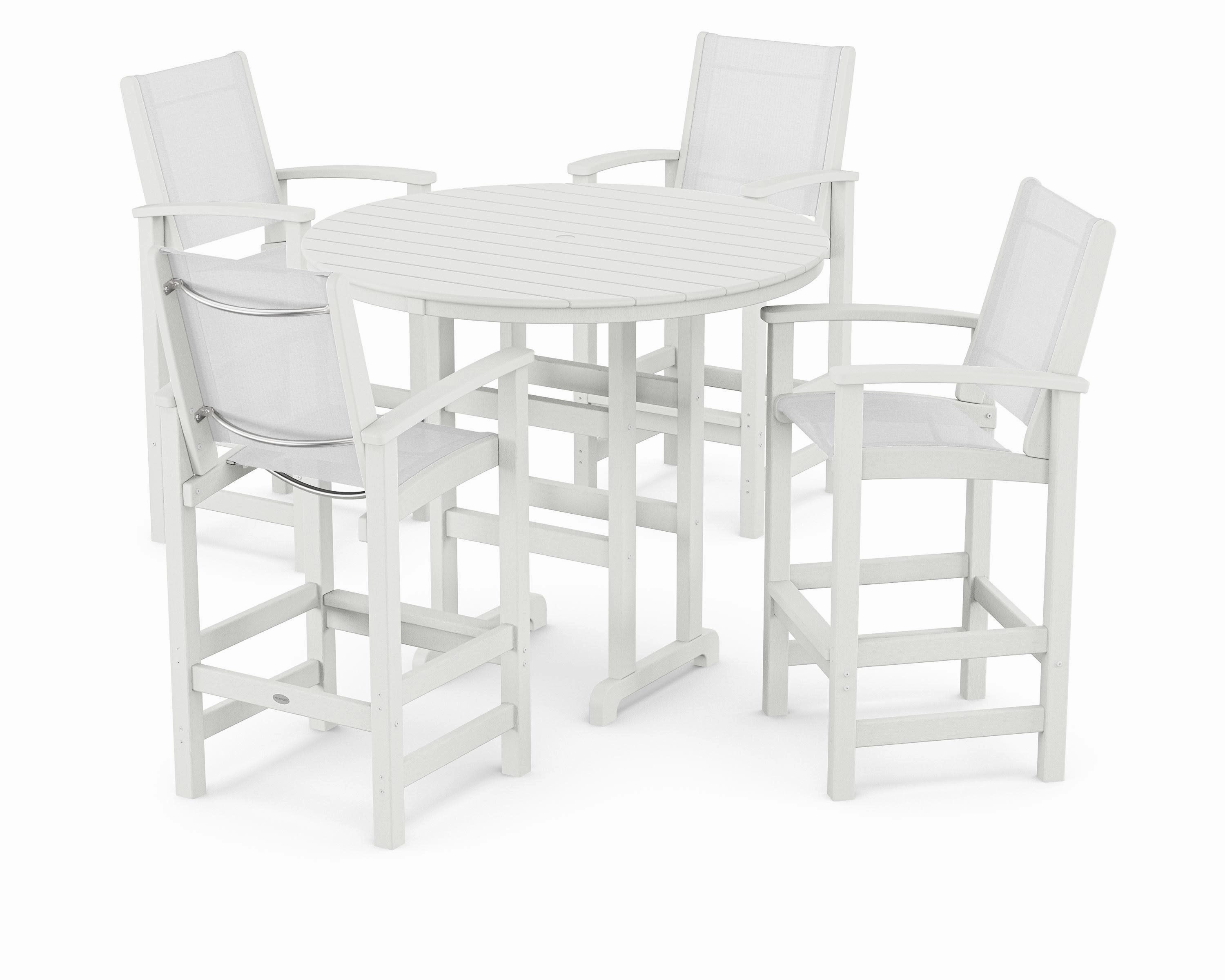 Coastal 5-Piece Nautical Trestle Bar Set