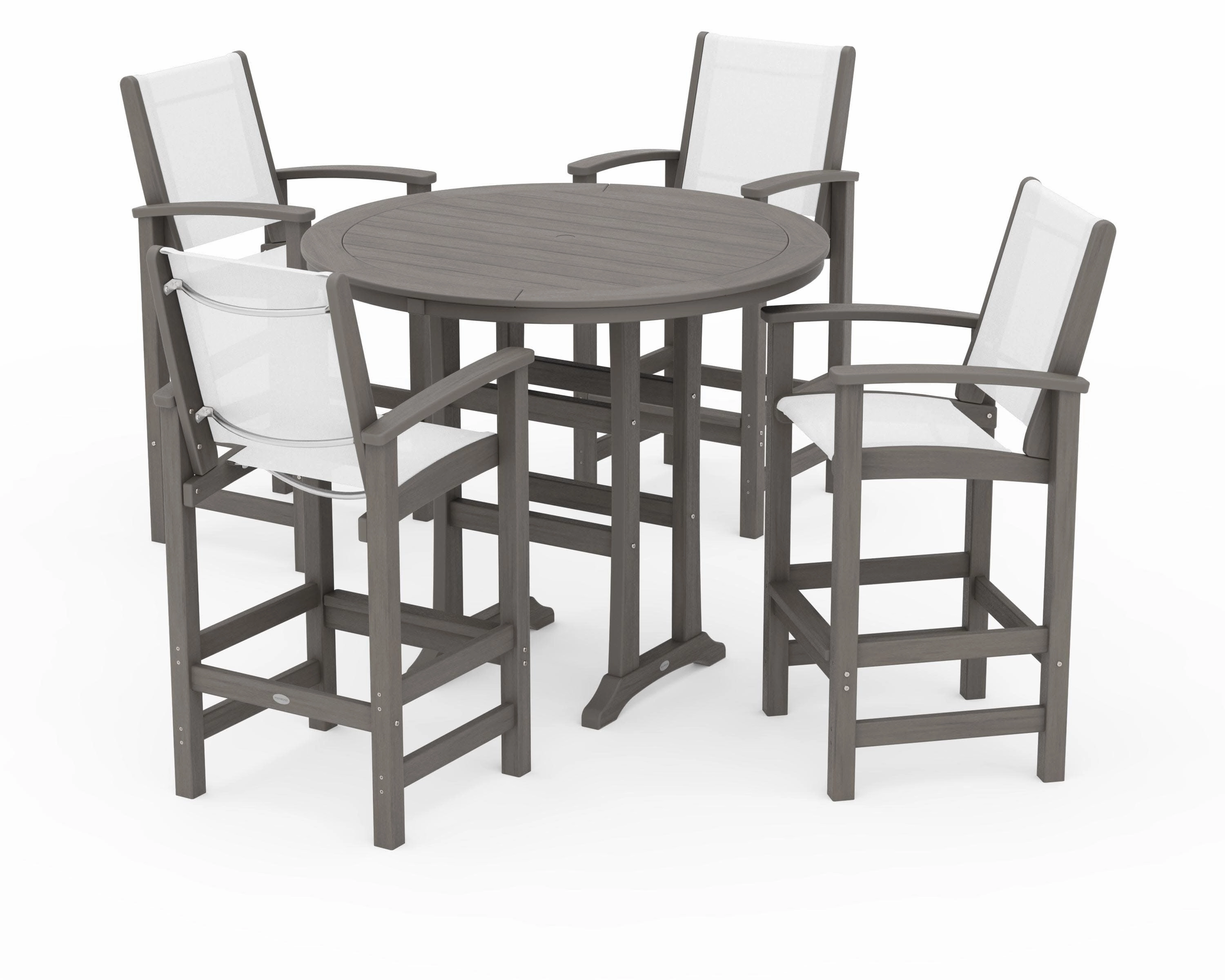 Coastal 5-Piece Nautical Trestle Bar Set