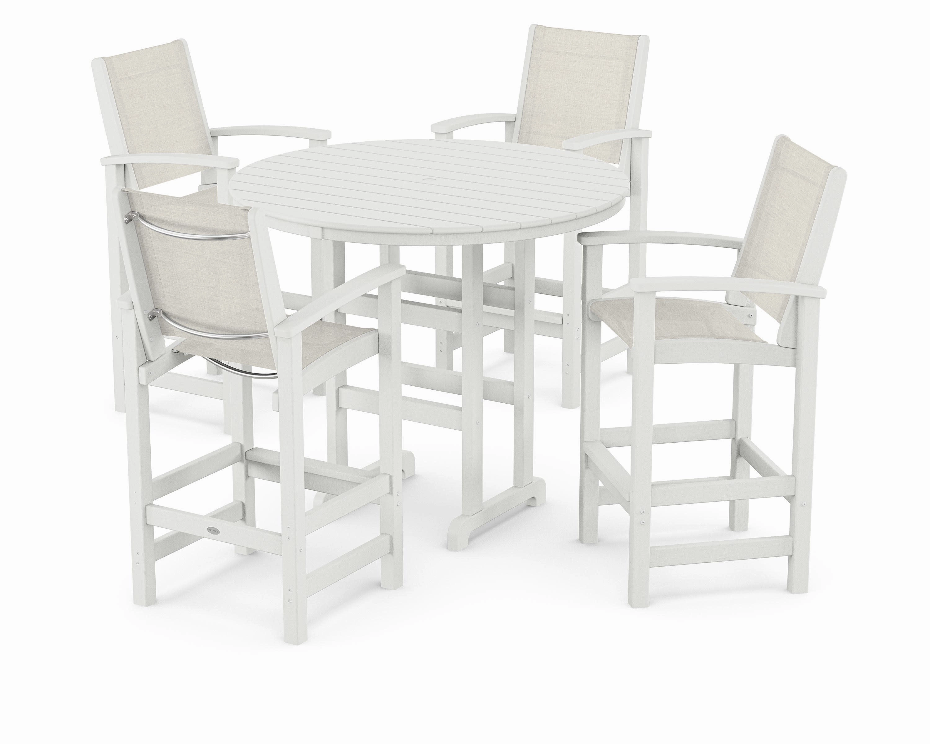 Coastal 5-Piece Nautical Trestle Bar Set
