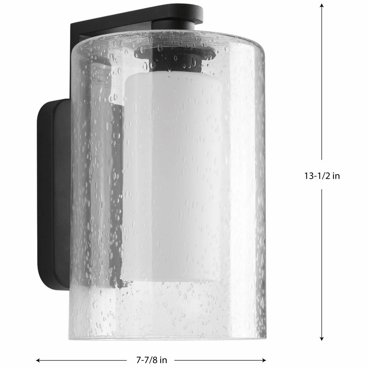 Compel One Light Wall Lantern Black