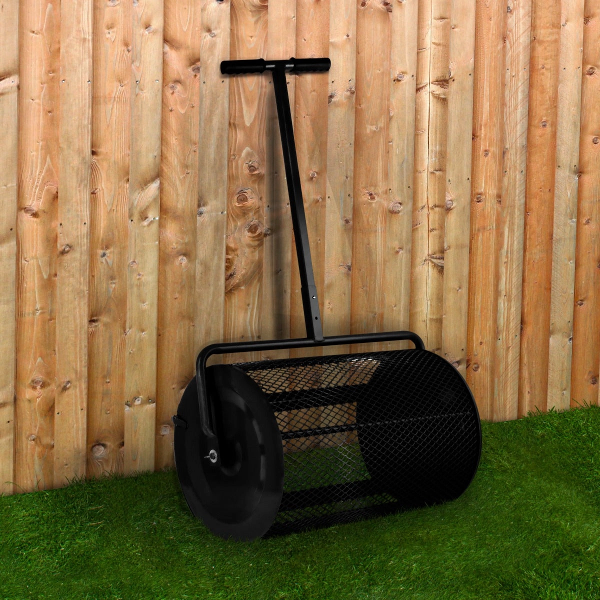 Compost & Peat Moss Spreader - Black