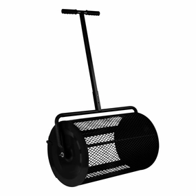 Compost & Peat Moss Spreader - Black professional grade gardening tool kit