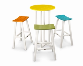 Contempo 4-Piece Round Saddle Bar Stool Setoutdoor patio furniture set