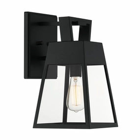Cooper One Light Wall Lantern Matte BlackOutdoor wall sconces with motion sensor