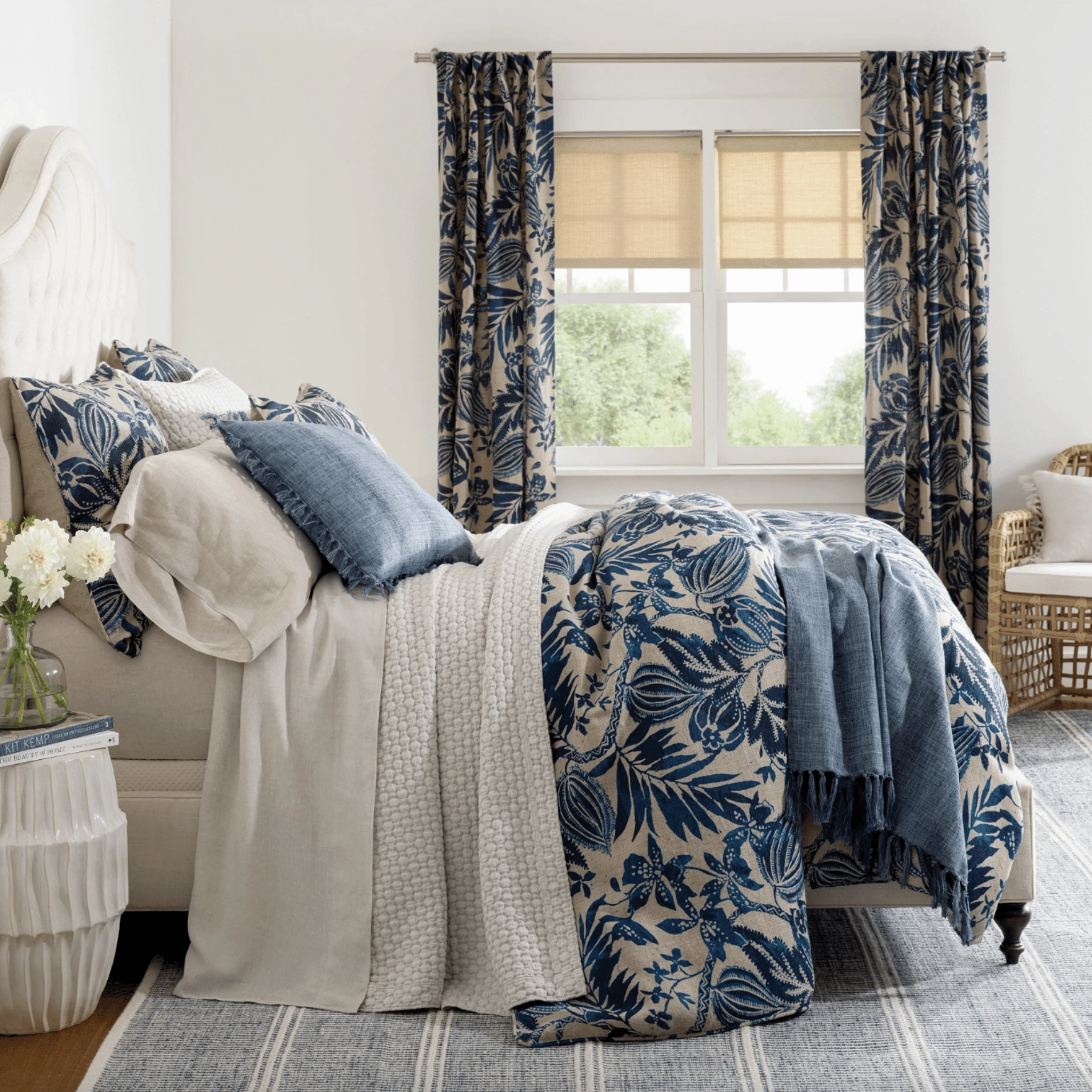 Coronado Indigo Indoor/Outdoor Decorative Pillow Cover
