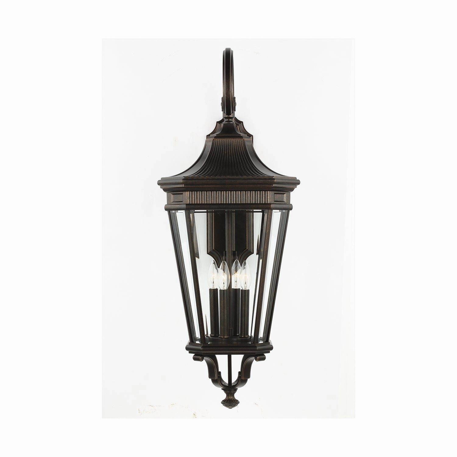 Cotswold Lane Four Light Wall Lantern Grecian Bronze