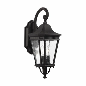 Cotswold Lane Two Light Outdoor Wall Lantern BlackOutdoor wall sconces with motion sensor