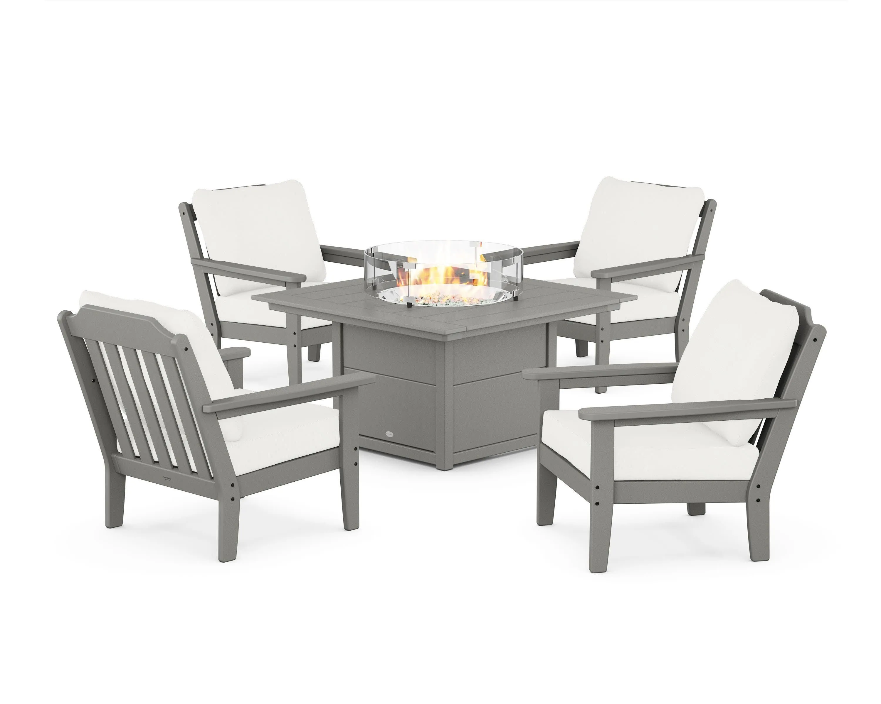 Cottage 5-Piece Deep Seating Set with Fire Pit Table