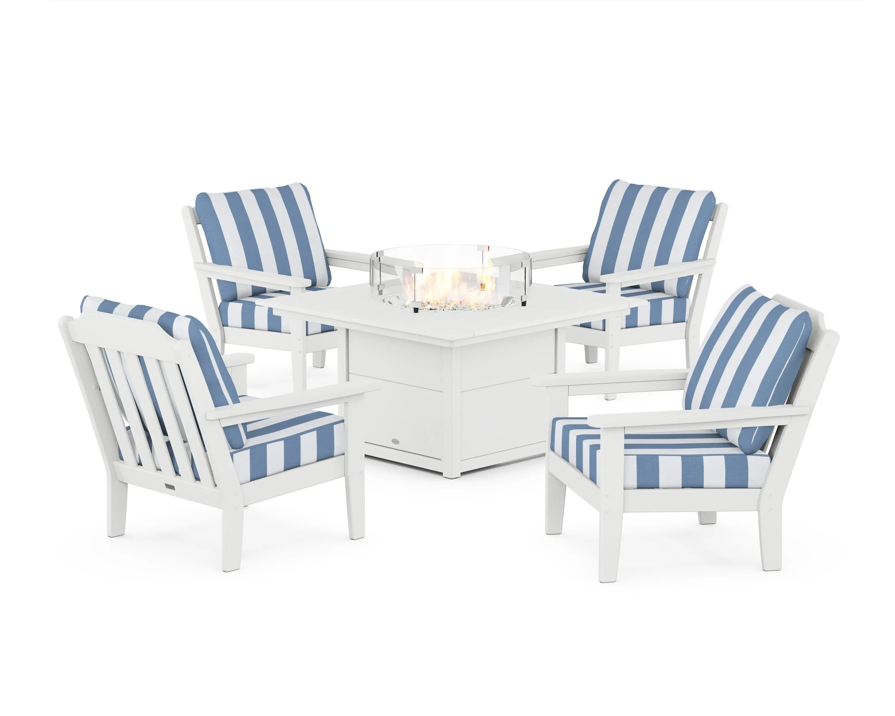 Cottage 5-Piece Deep Seating Set with Fire Pit Table