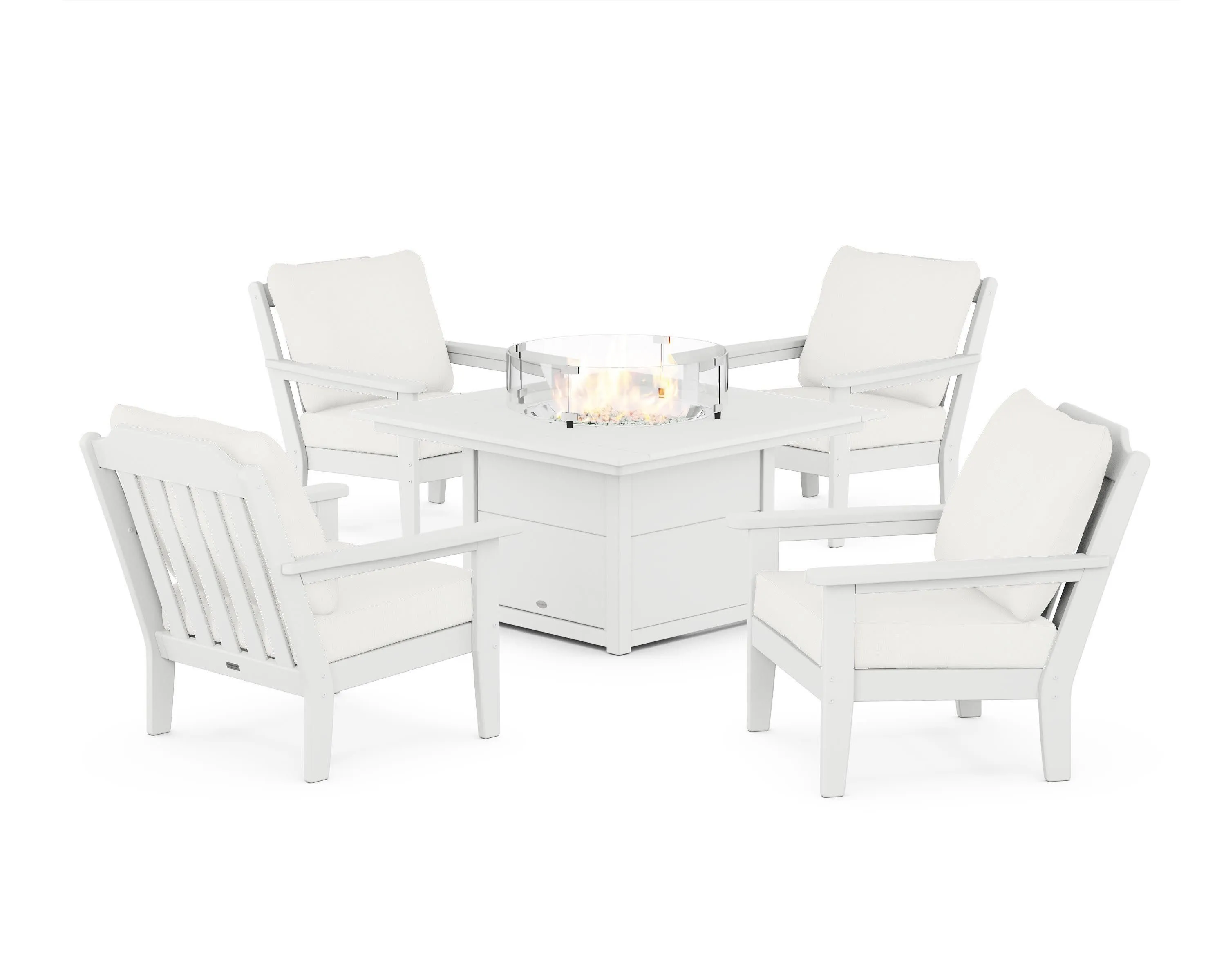 Cottage 5-Piece Deep Seating Set with Fire Pit Table