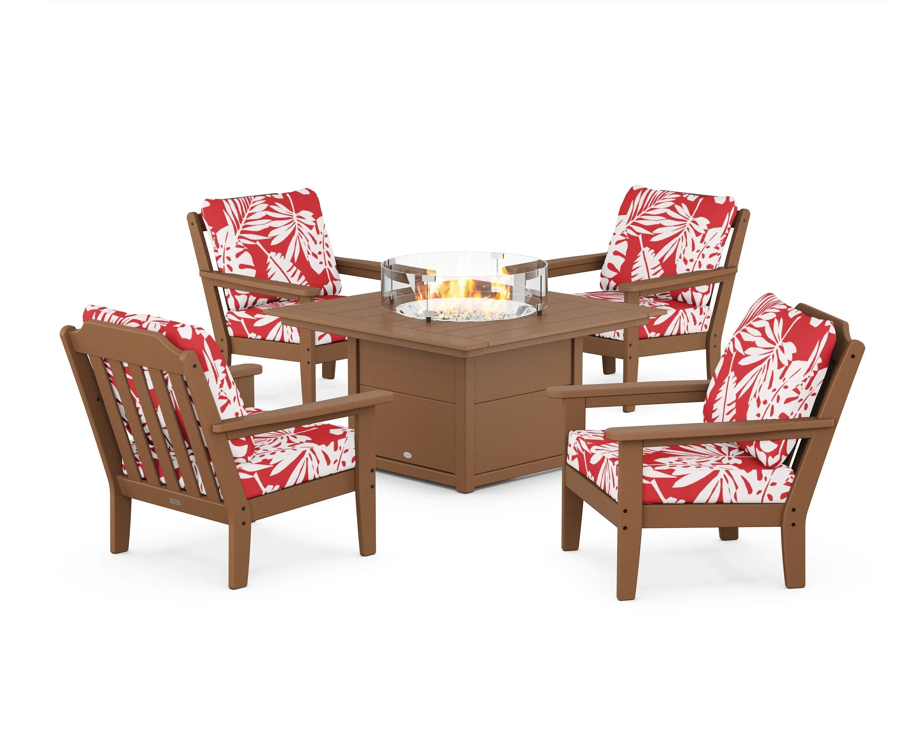 Cottage 5-Piece Deep Seating Set with Fire Pit Table