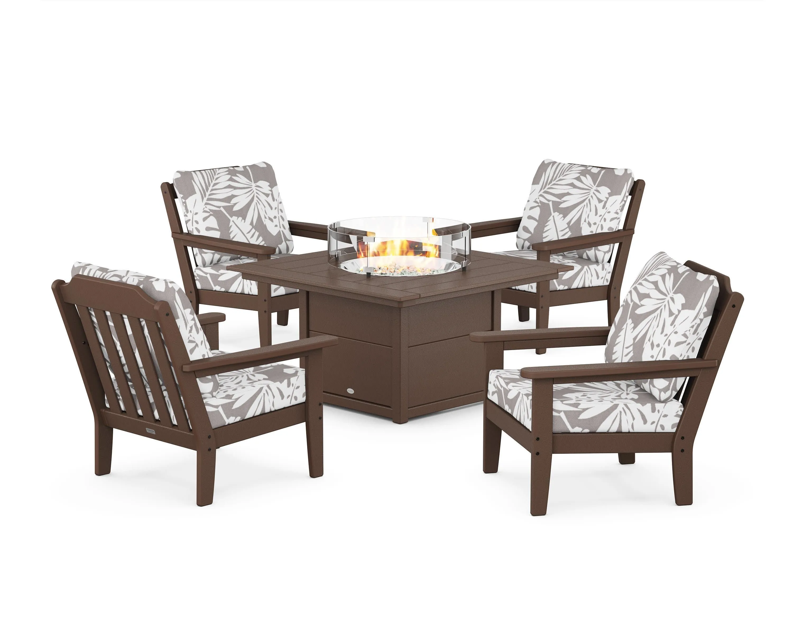 Cottage 5-Piece Deep Seating Set with Fire Pit Table