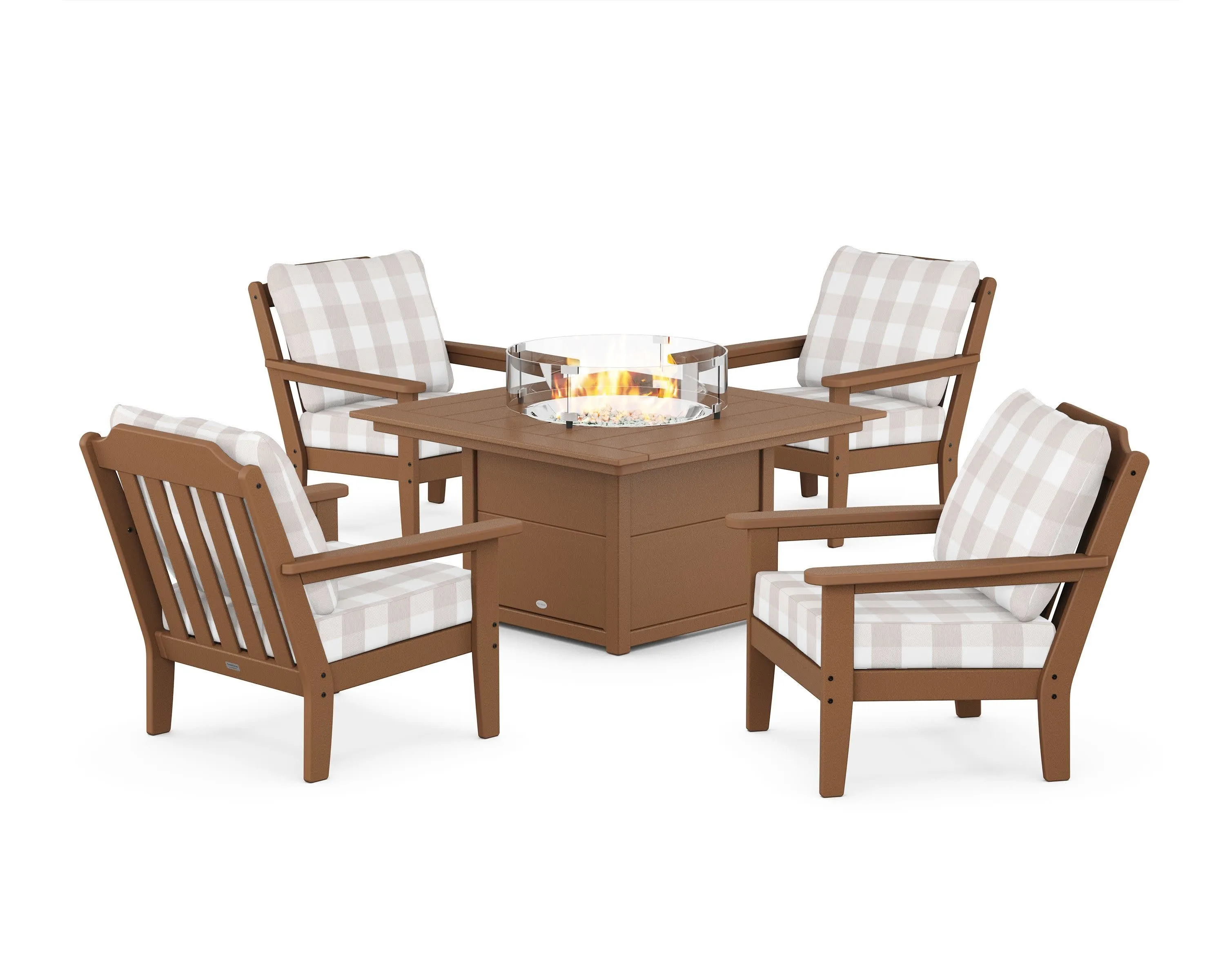 Cottage 5-Piece Deep Seating Set with Fire Pit Table