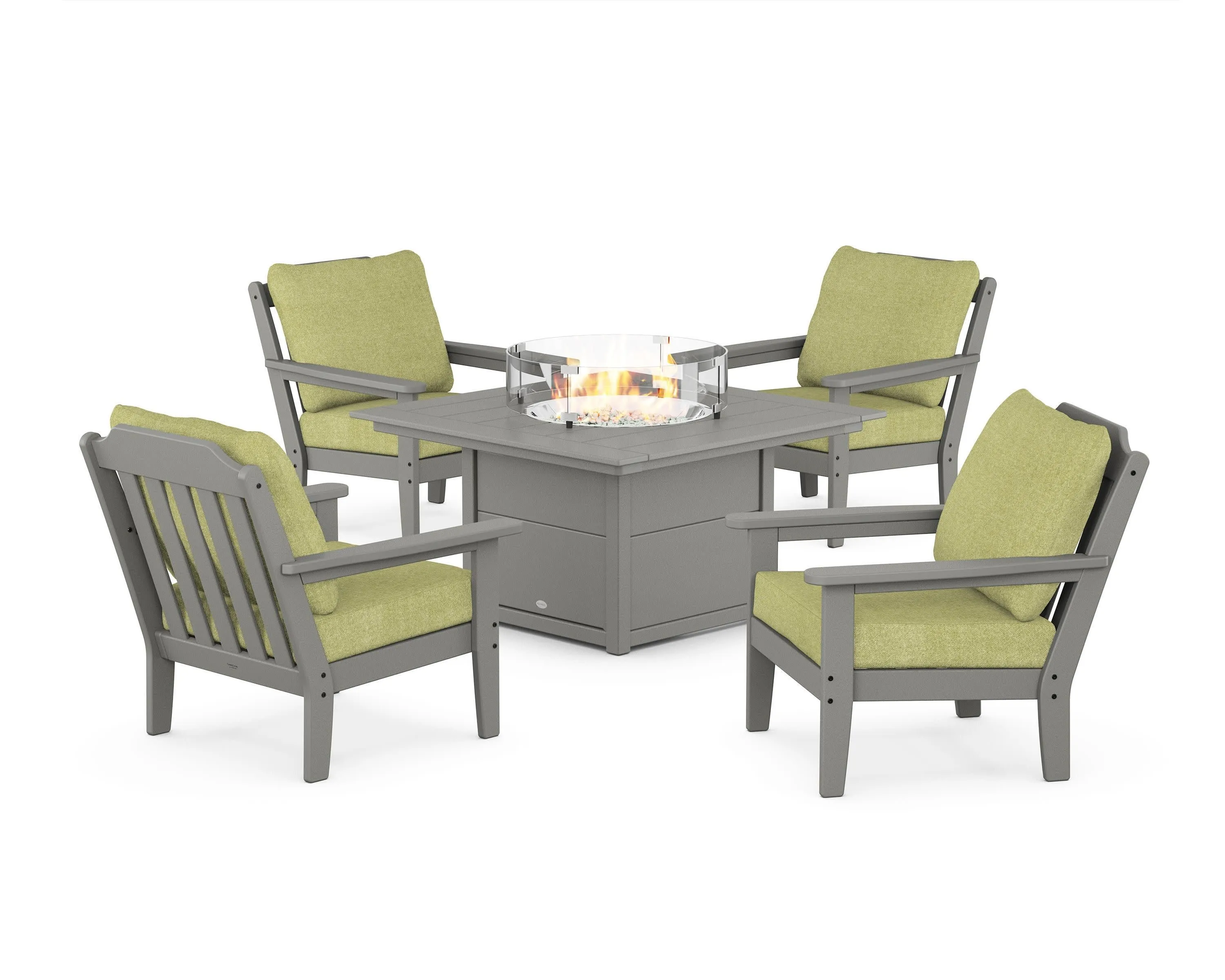 Cottage 5-Piece Deep Seating Set with Fire Pit Table