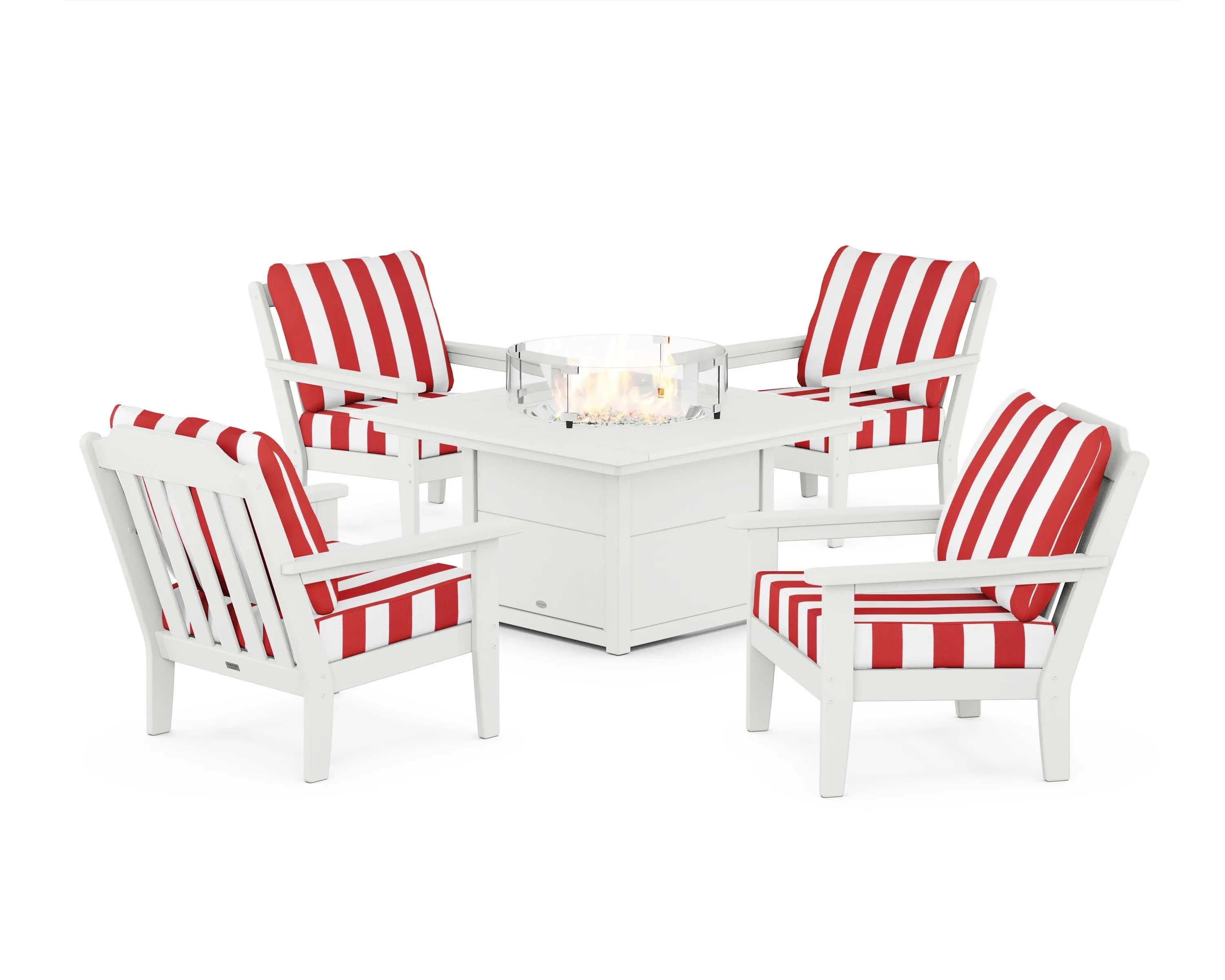 Cottage 5-Piece Deep Seating Set with Fire Pit Table