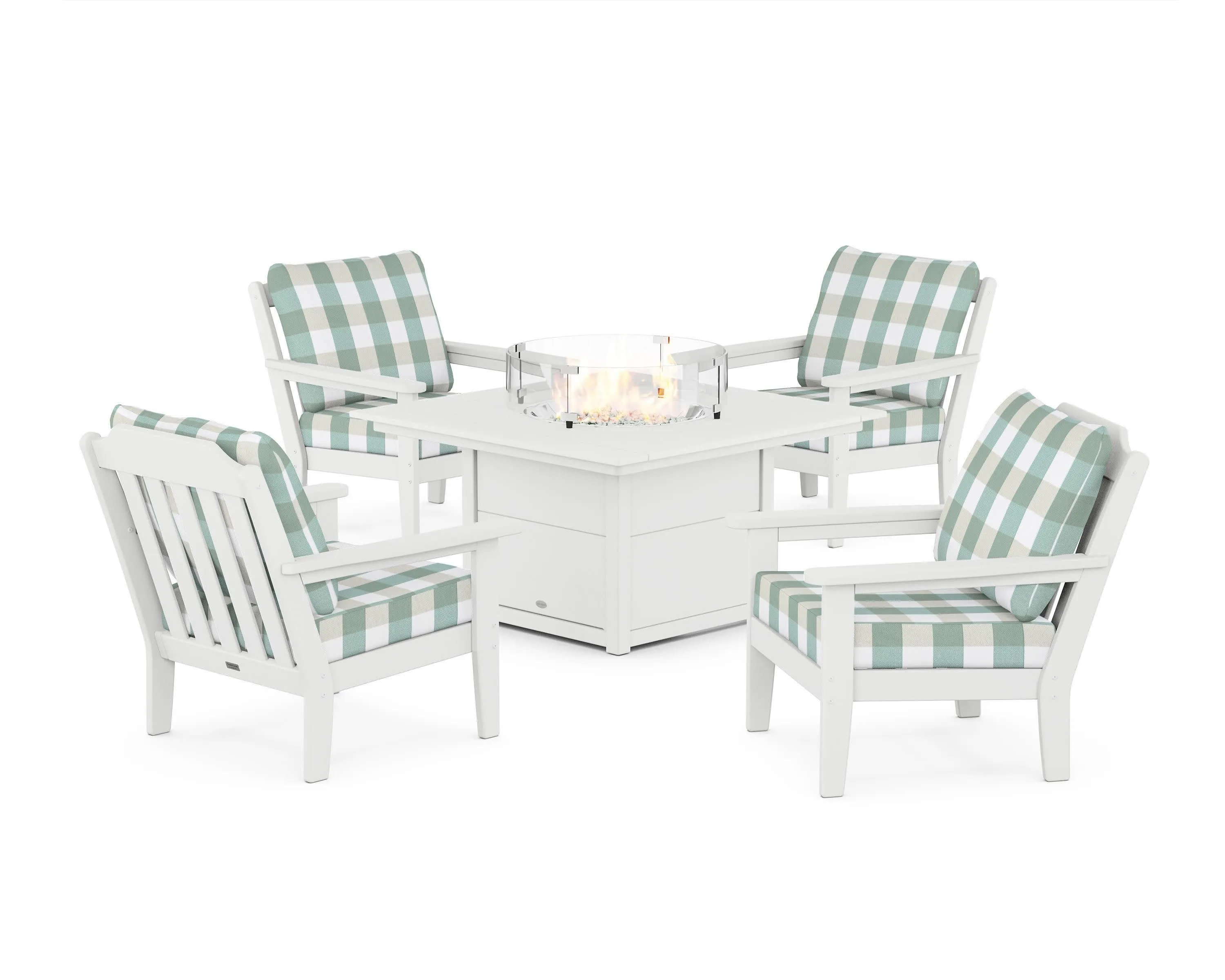 Cottage 5-Piece Deep Seating Set with Fire Pit Table