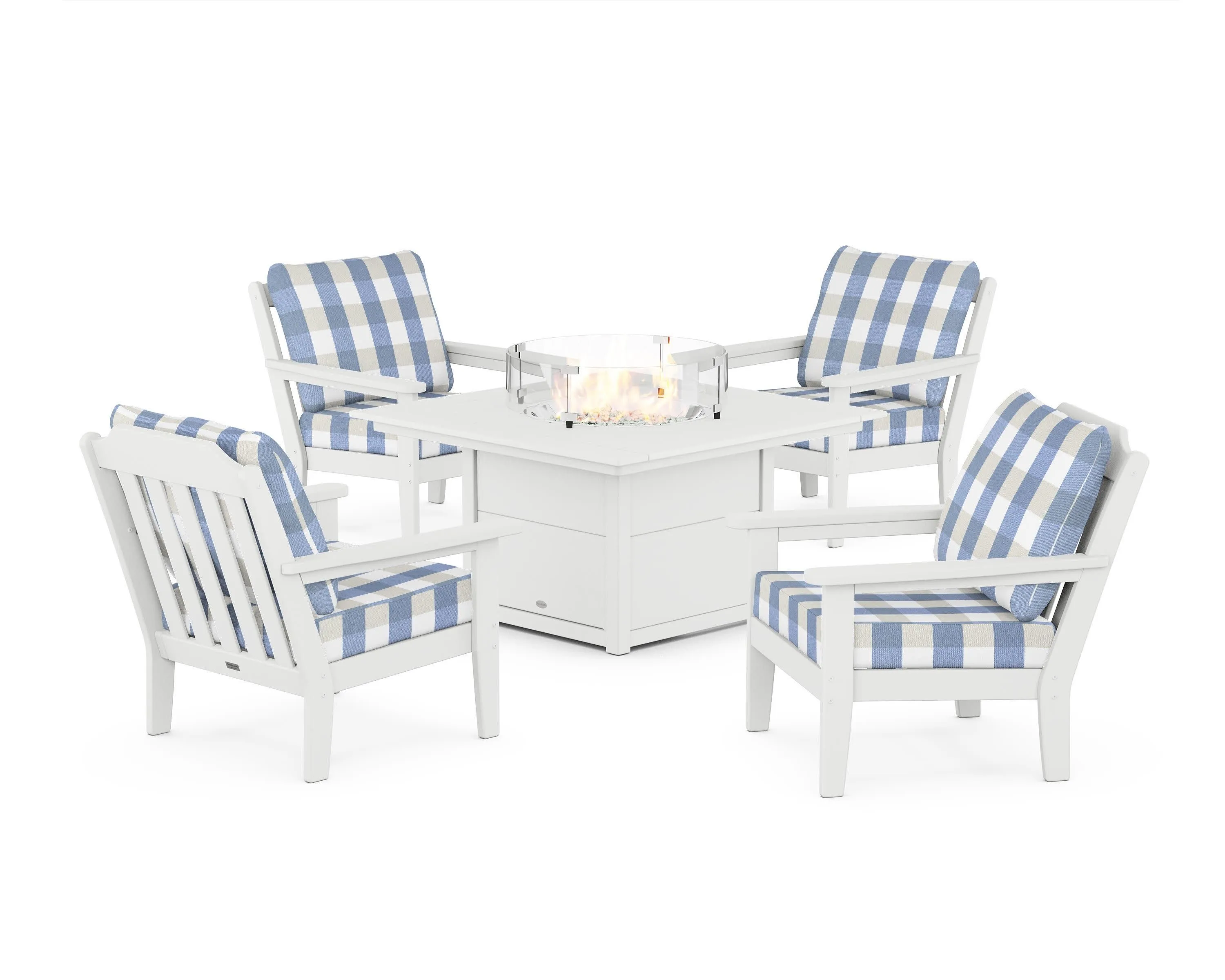 Cottage 5-Piece Deep Seating Set with Fire Pit Table