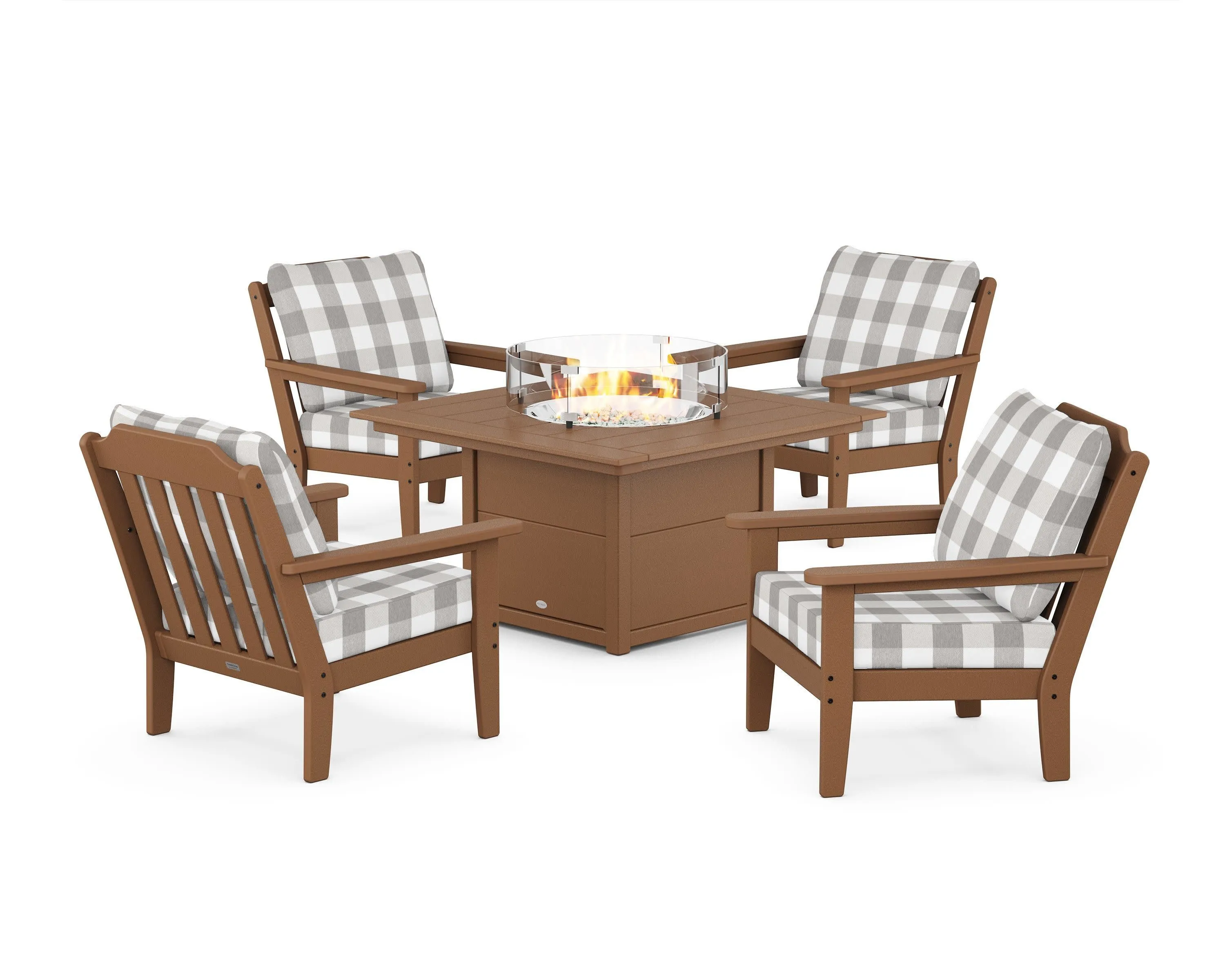 Cottage 5-Piece Deep Seating Set with Fire Pit Table