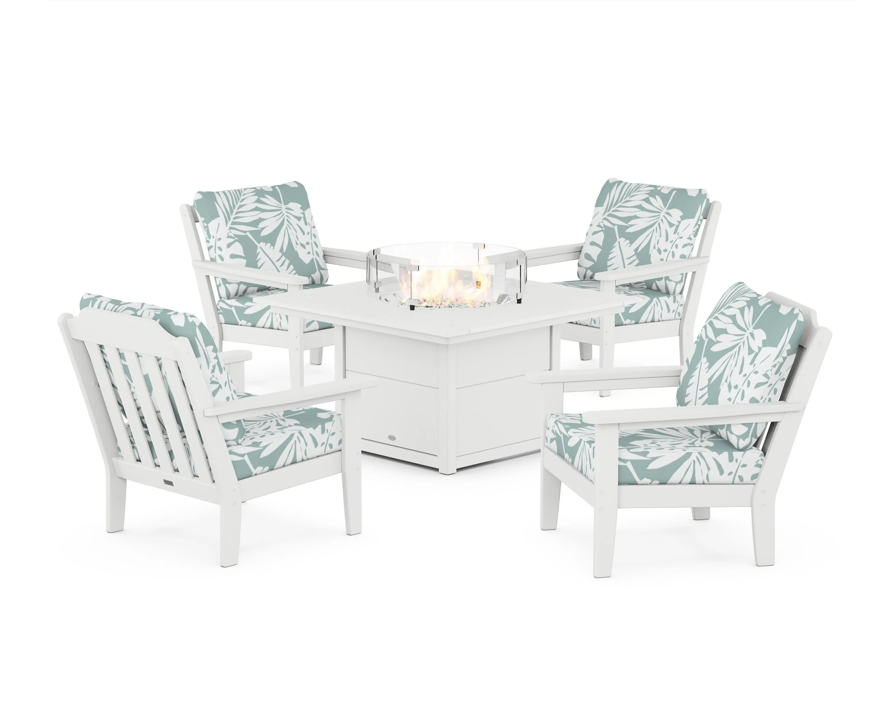 Cottage 5-Piece Deep Seating Set with Fire Pit Table