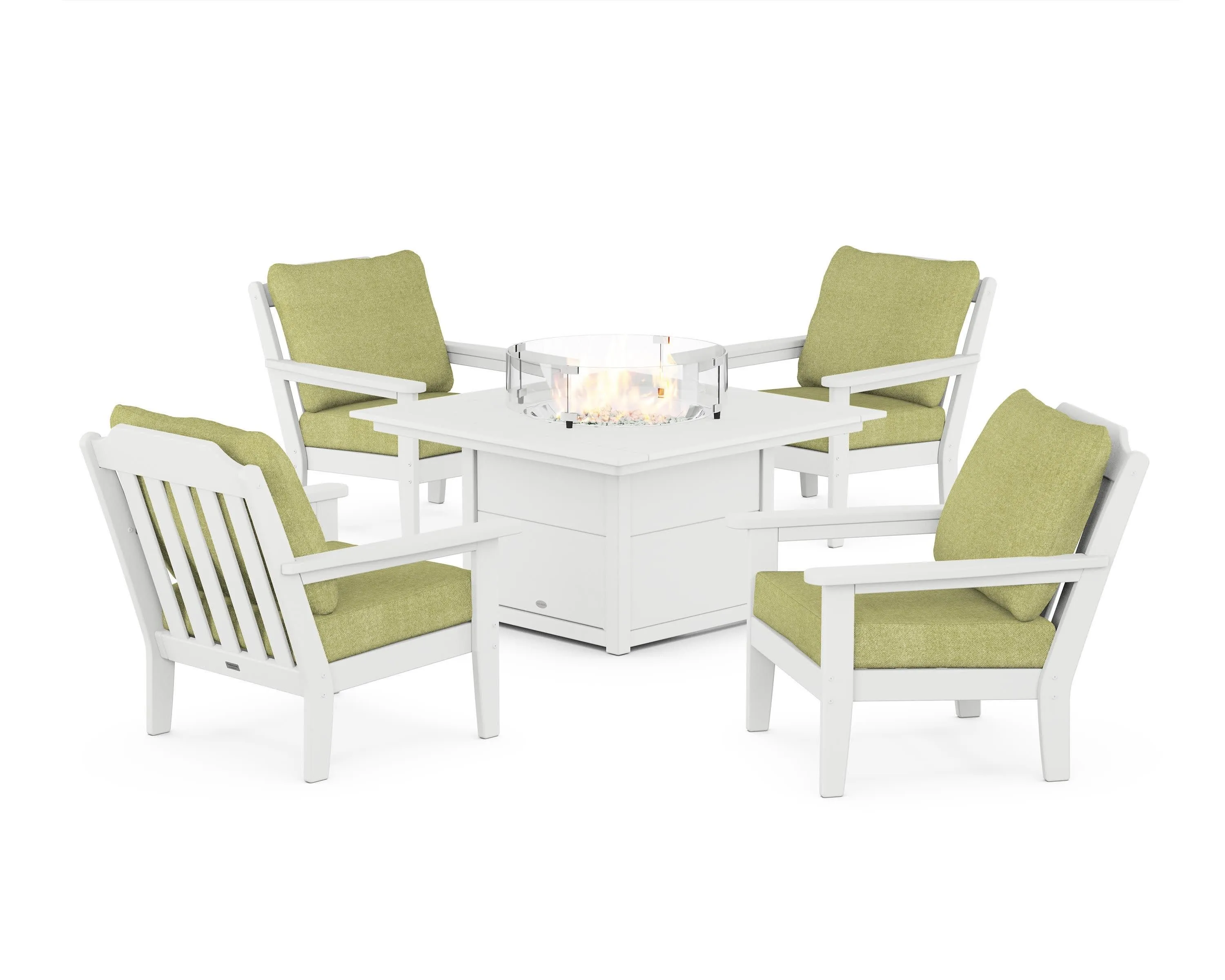 Cottage 5-Piece Deep Seating Set with Fire Pit Table