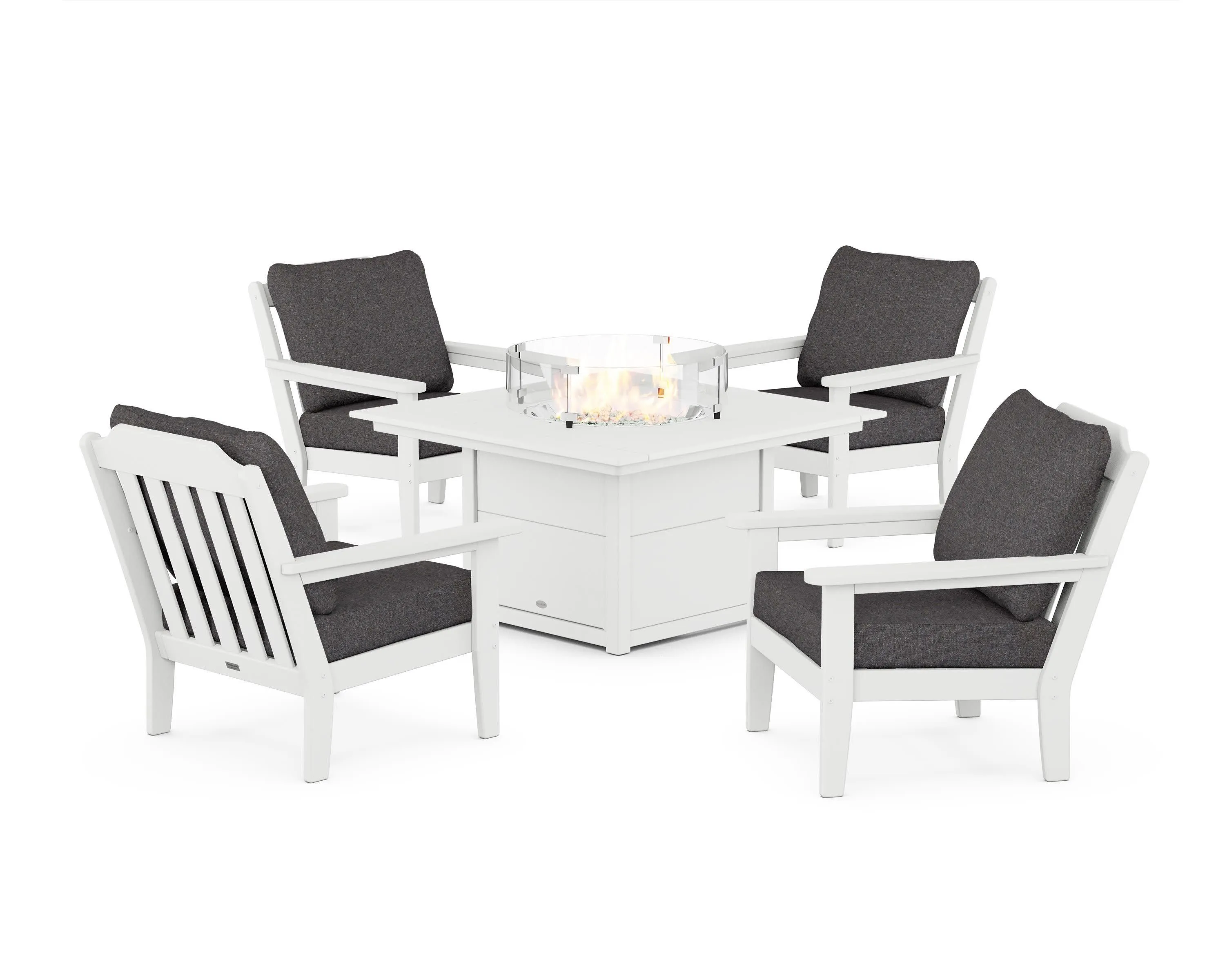 Cottage 5-Piece Deep Seating Set with Fire Pit Table