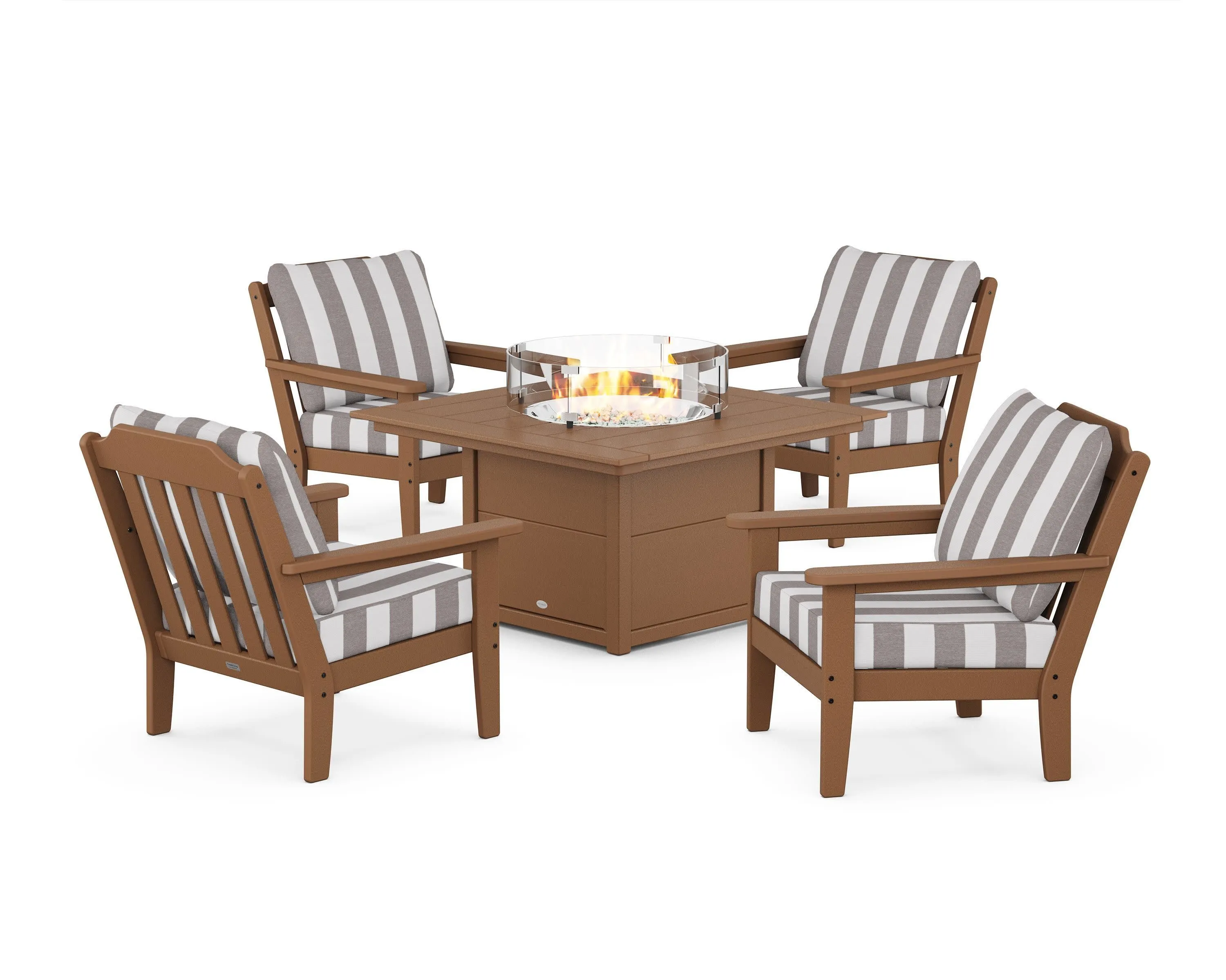Cottage 5-Piece Deep Seating Set with Fire Pit Table