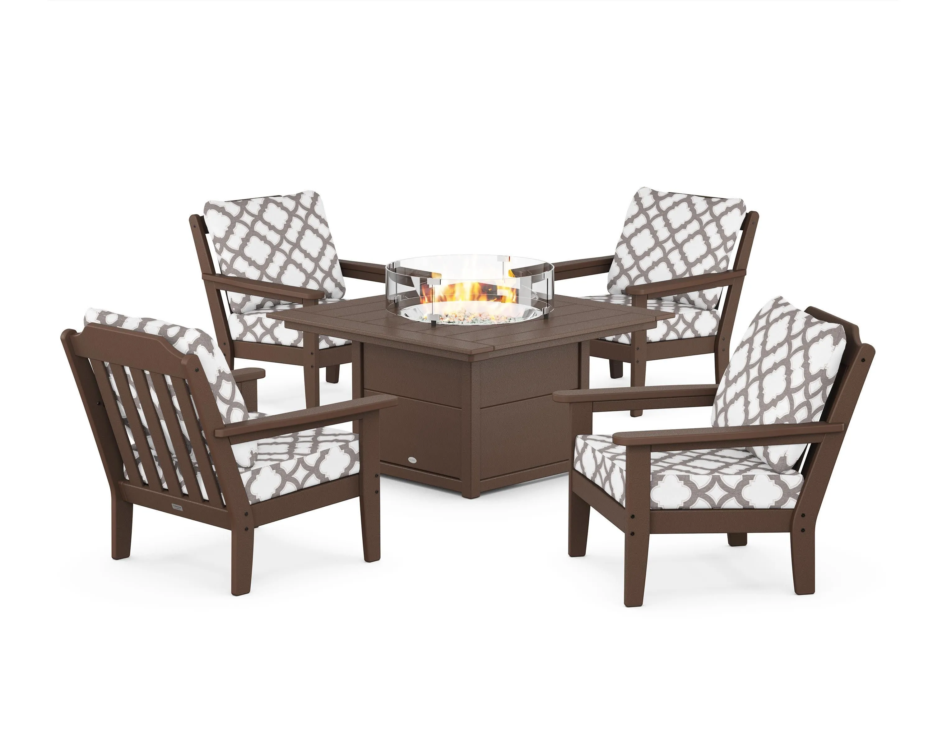 Cottage 5-Piece Deep Seating Set with Fire Pit Table