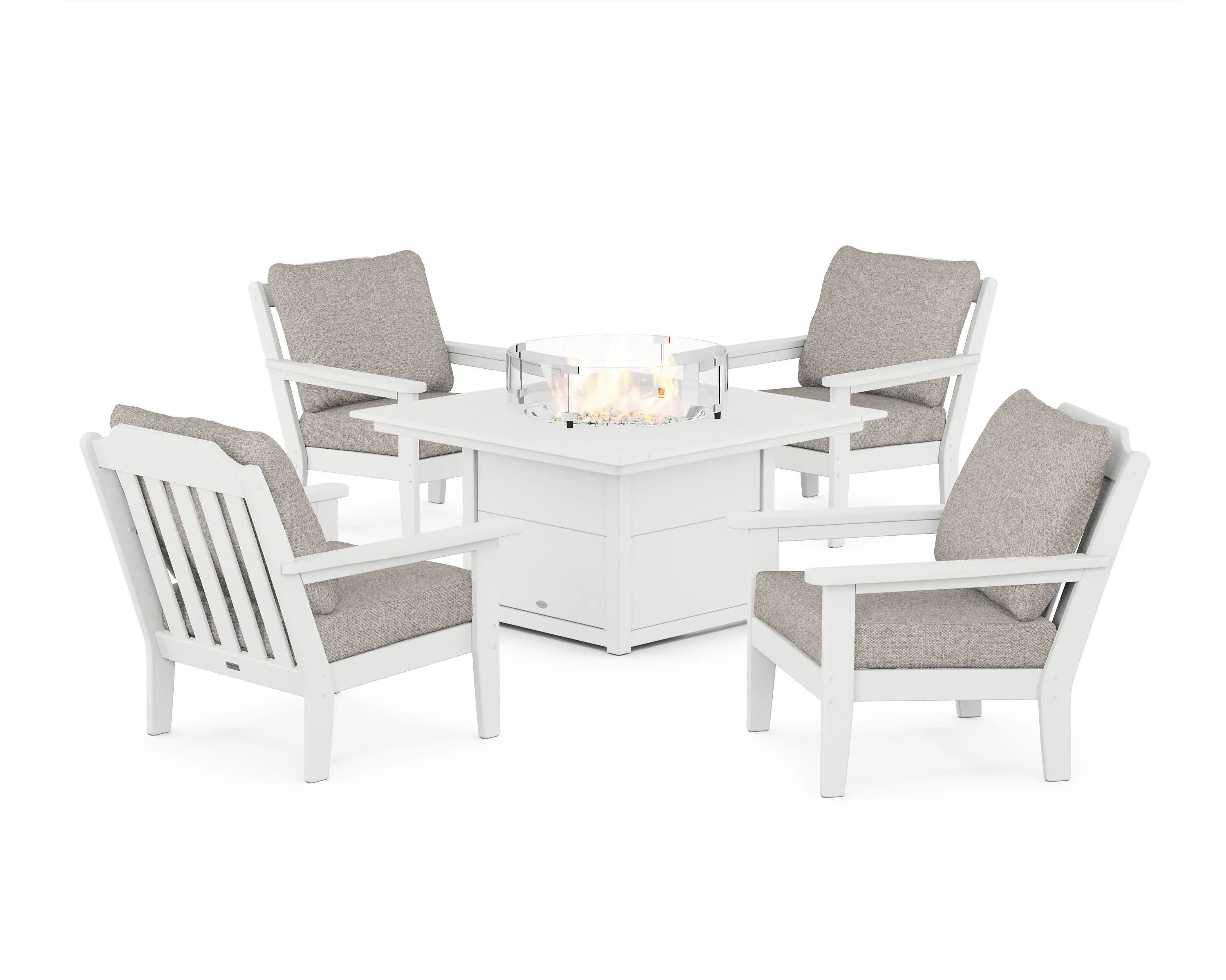 Cottage 5-Piece Deep Seating Set with Fire Pit Table