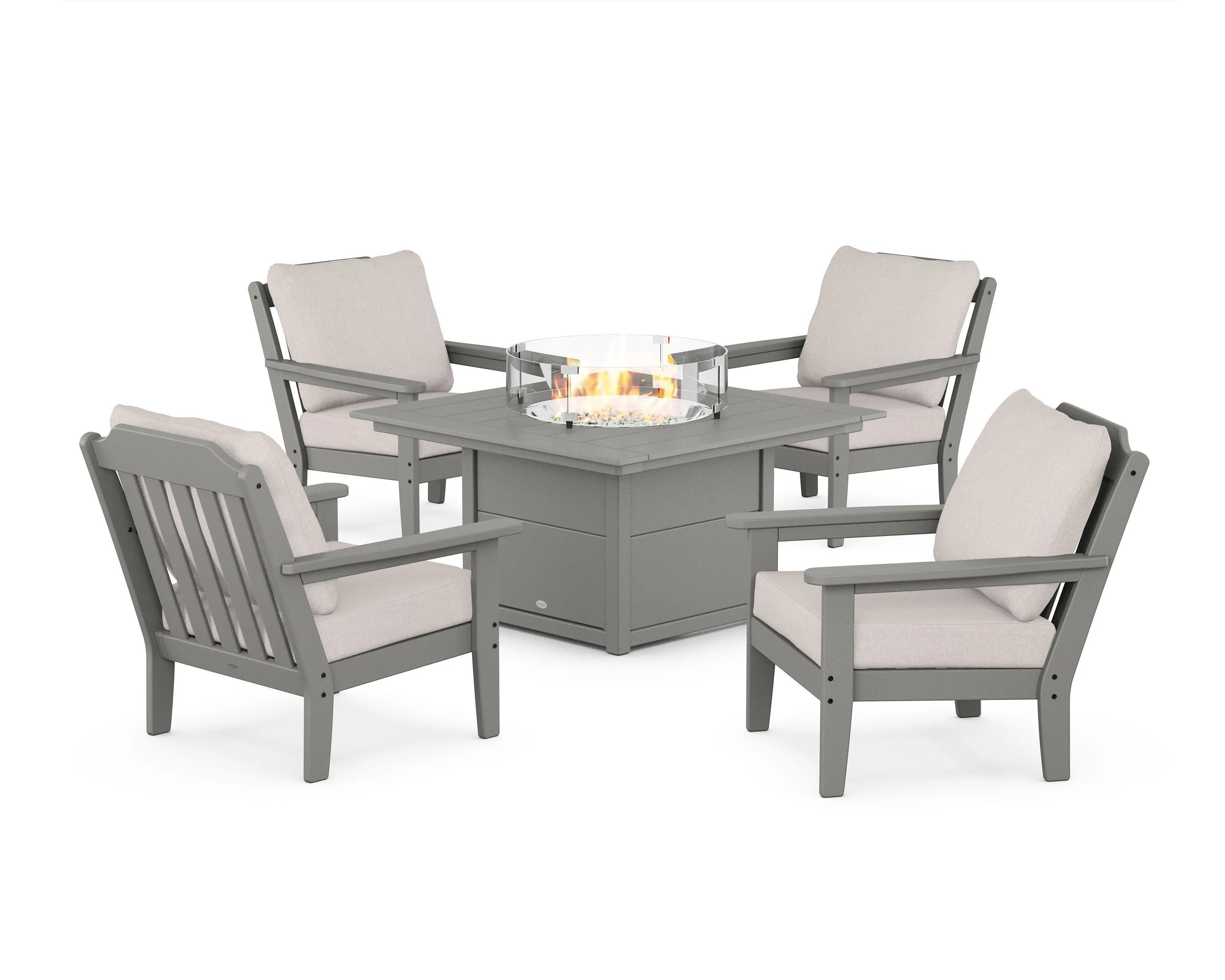 Cottage 5-Piece Deep Seating Set with Fire Pit Tableoutdoor patio dining furniture set