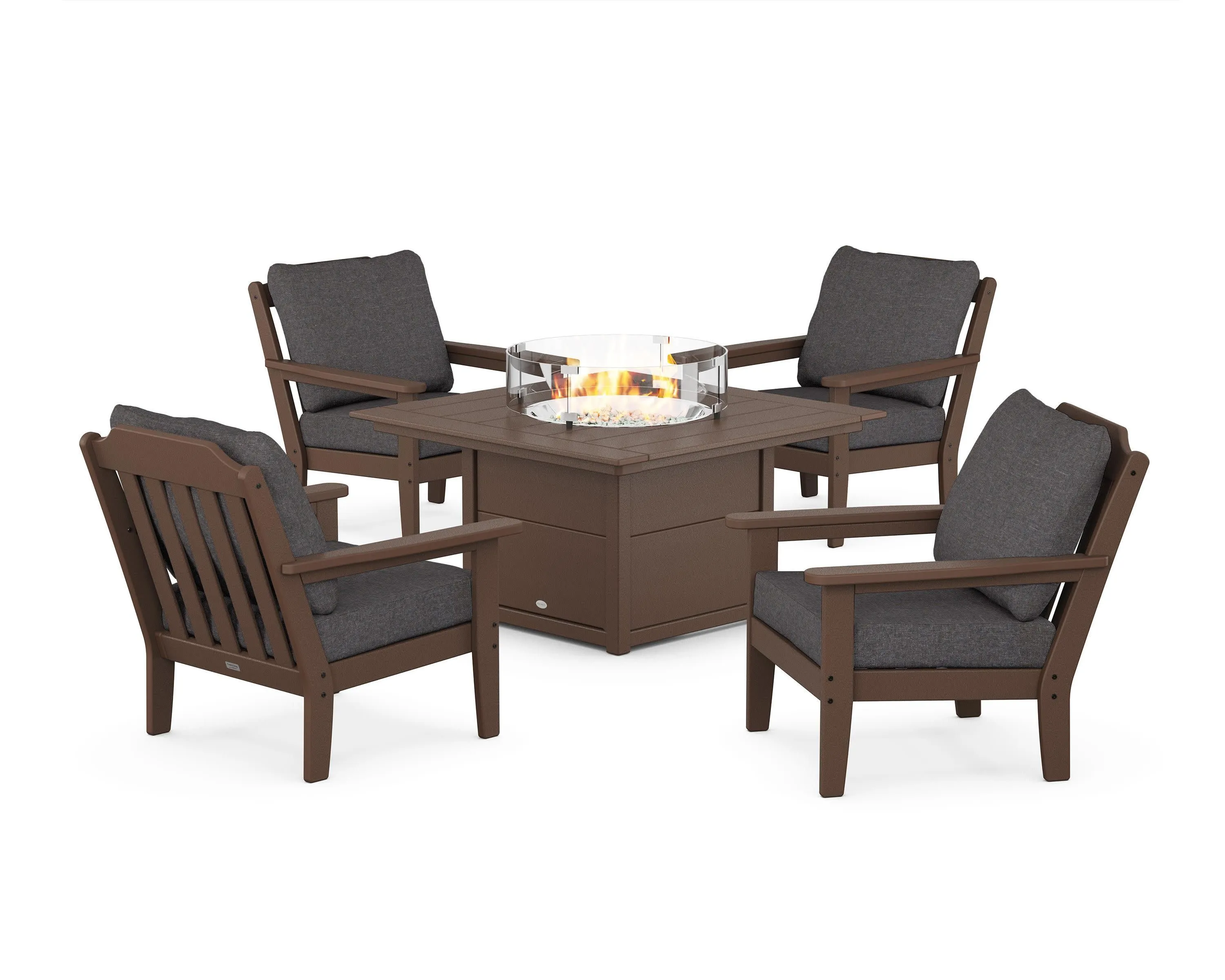 Cottage 5-Piece Deep Seating Set with Fire Pit Table