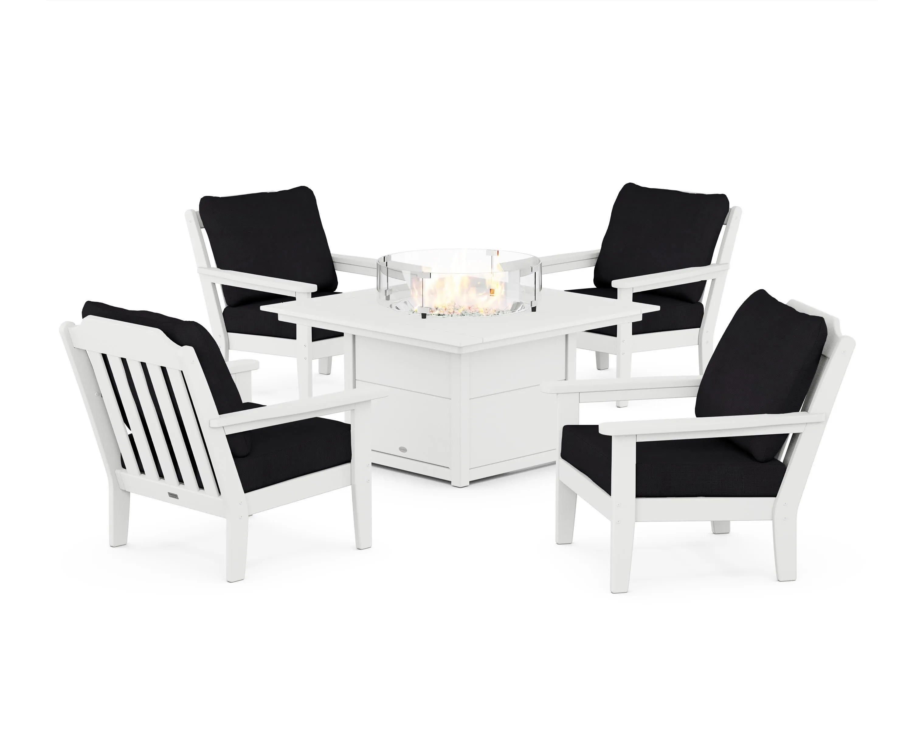 Cottage 5-Piece Deep Seating Set with Fire Pit Table
