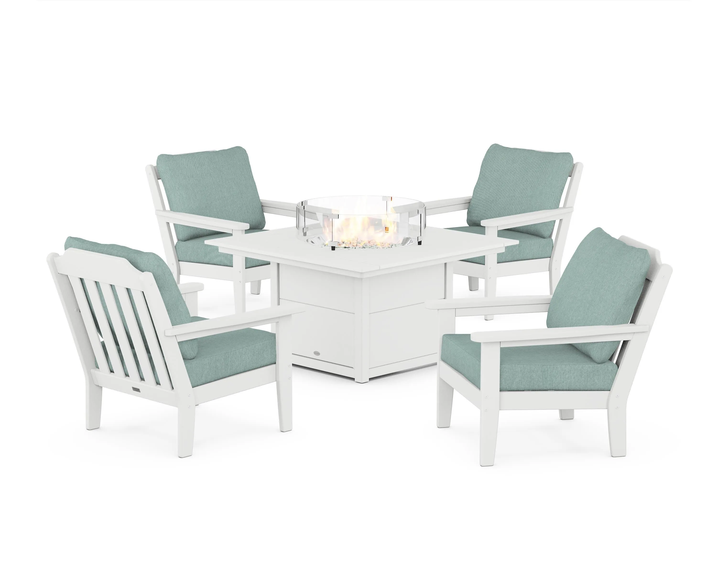 Cottage 5-Piece Deep Seating Set with Fire Pit Table