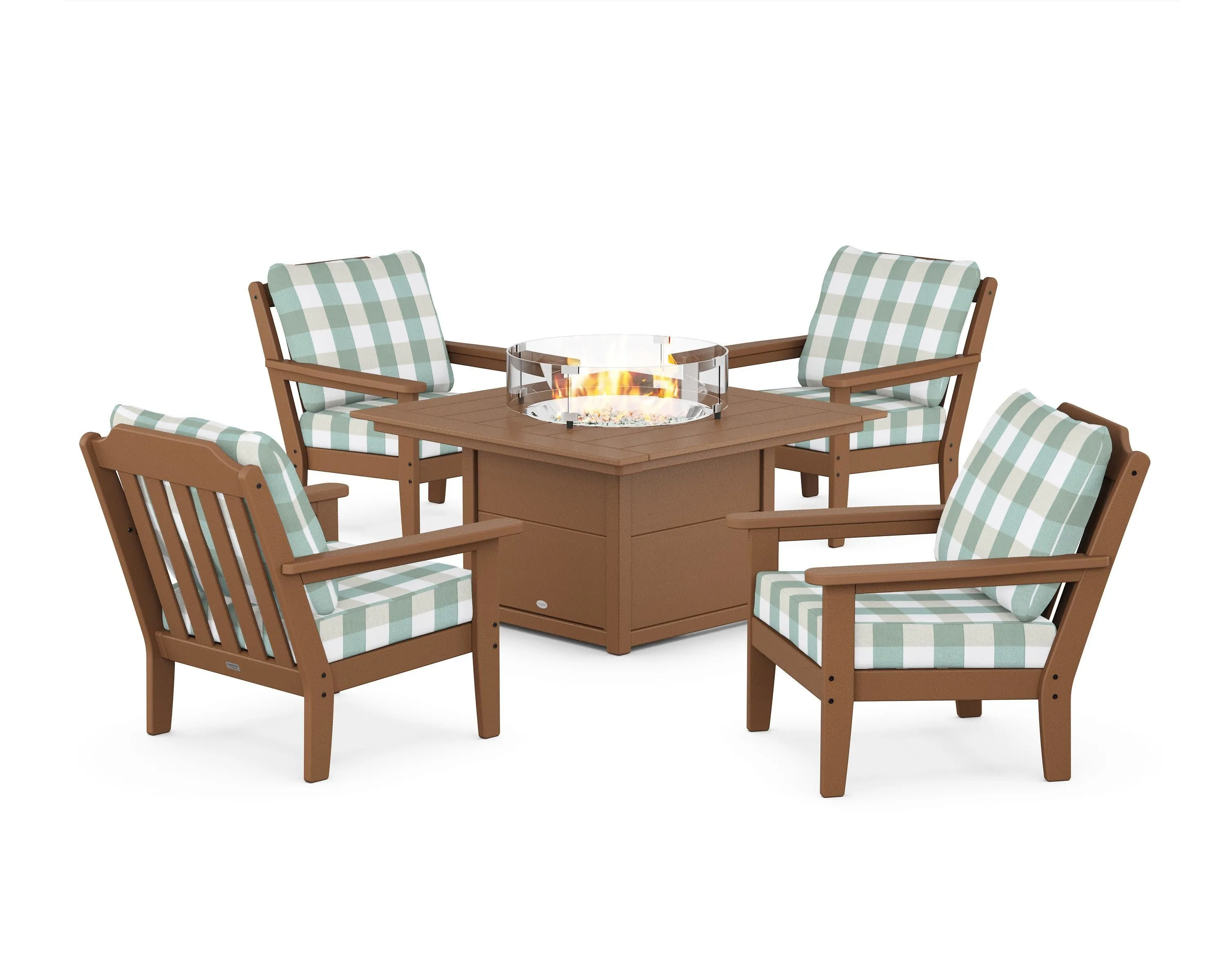 Cottage 5-Piece Deep Seating Set with Fire Pit Table