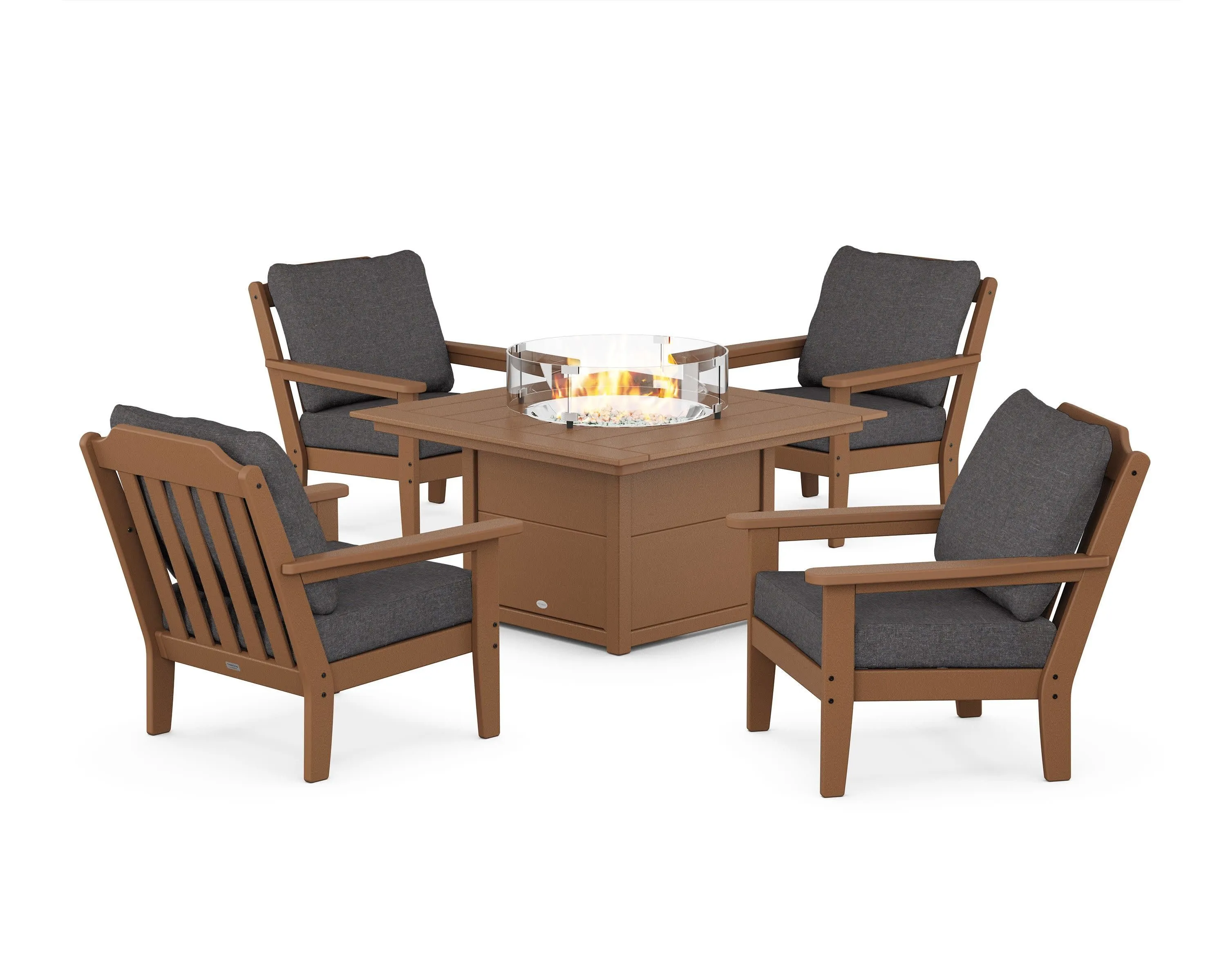 Cottage 5-Piece Deep Seating Set with Fire Pit Table