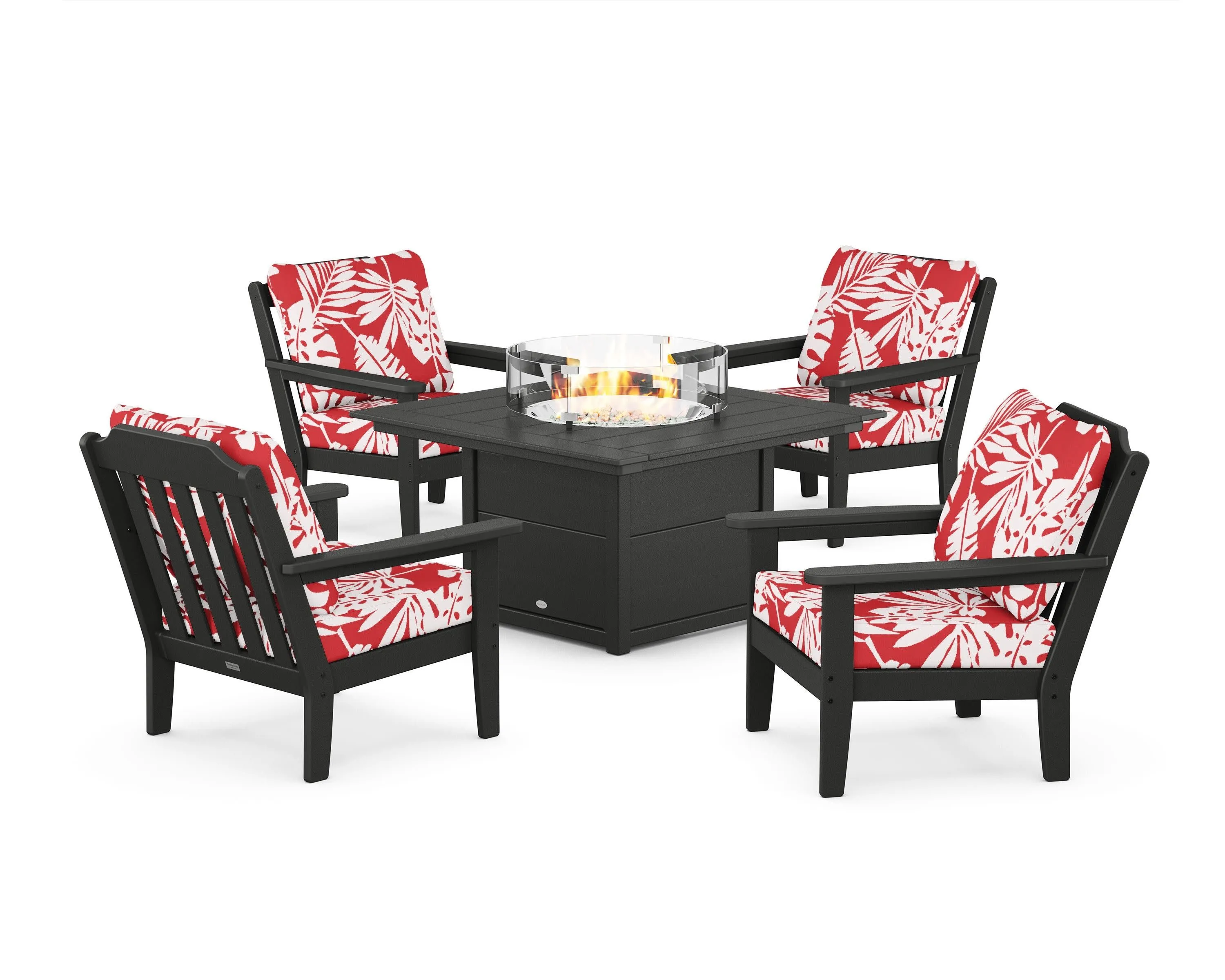Cottage 5-Piece Deep Seating Set with Fire Pit Table