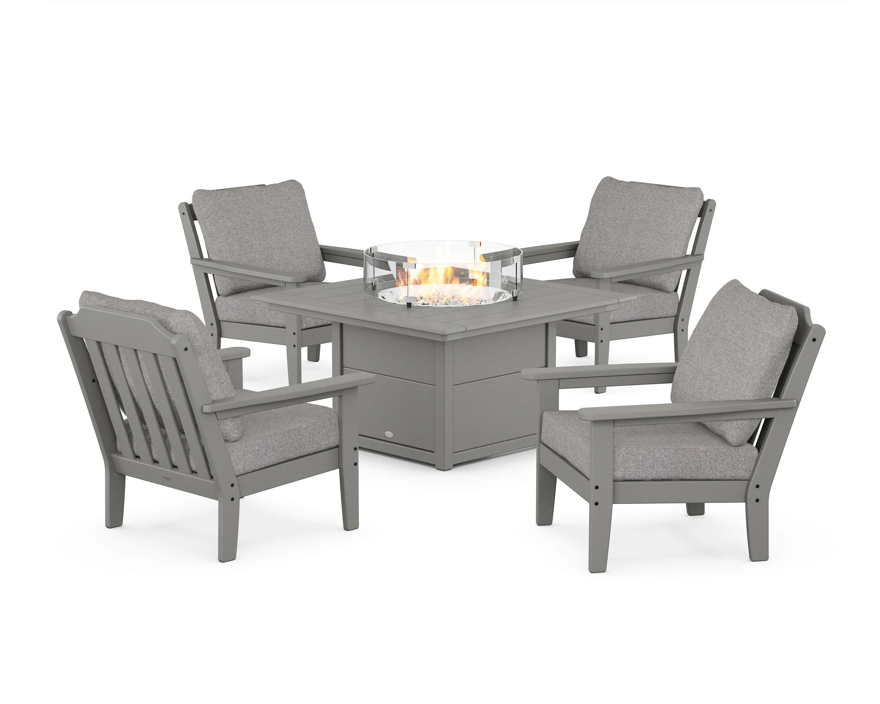 Cottage 5-Piece Deep Seating Set with Fire Pit Table
