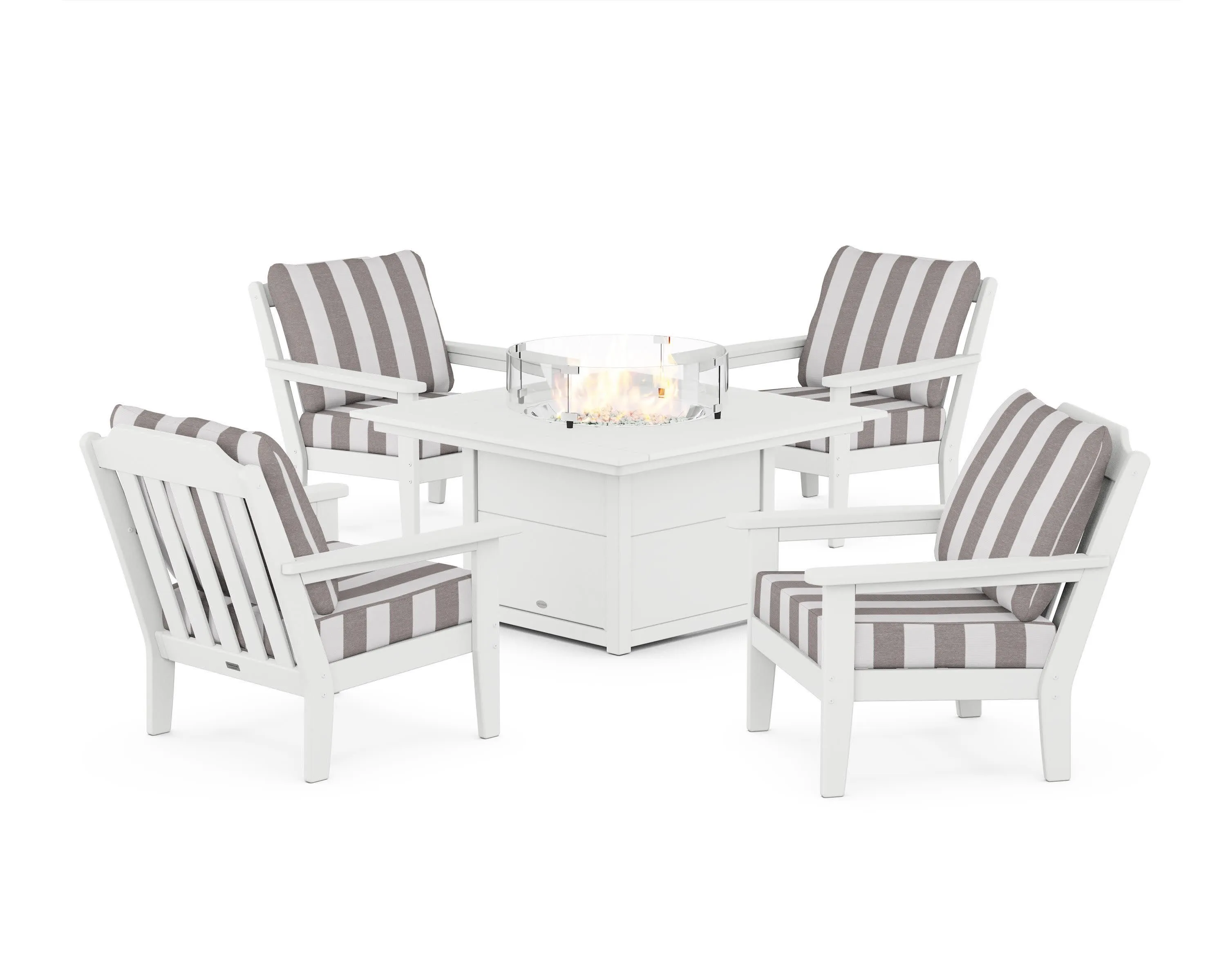 Cottage 5-Piece Deep Seating Set with Fire Pit Table