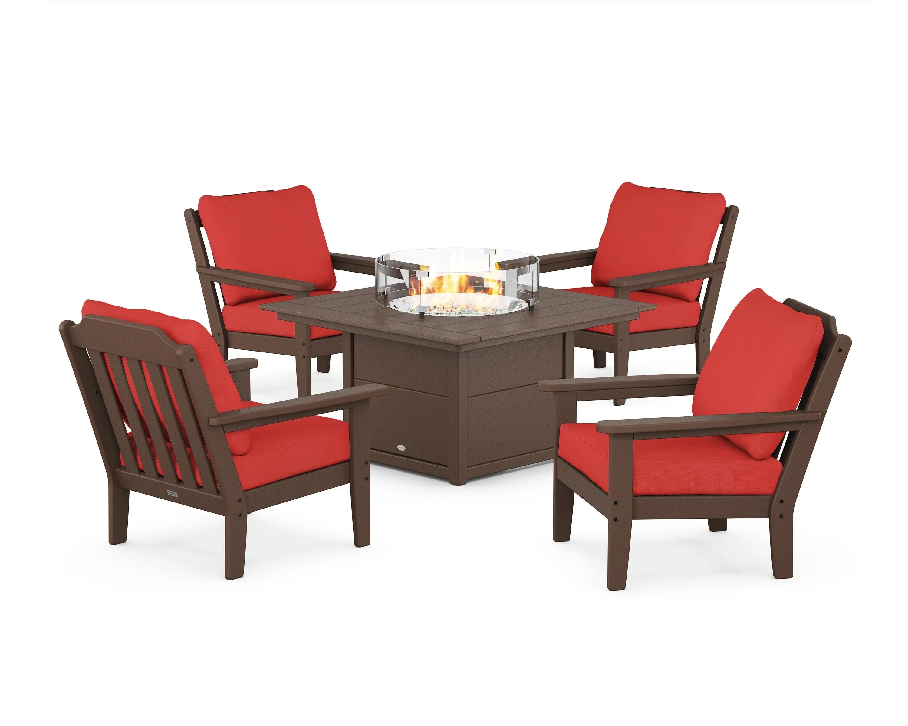 Cottage 5-Piece Deep Seating Set with Fire Pit Table